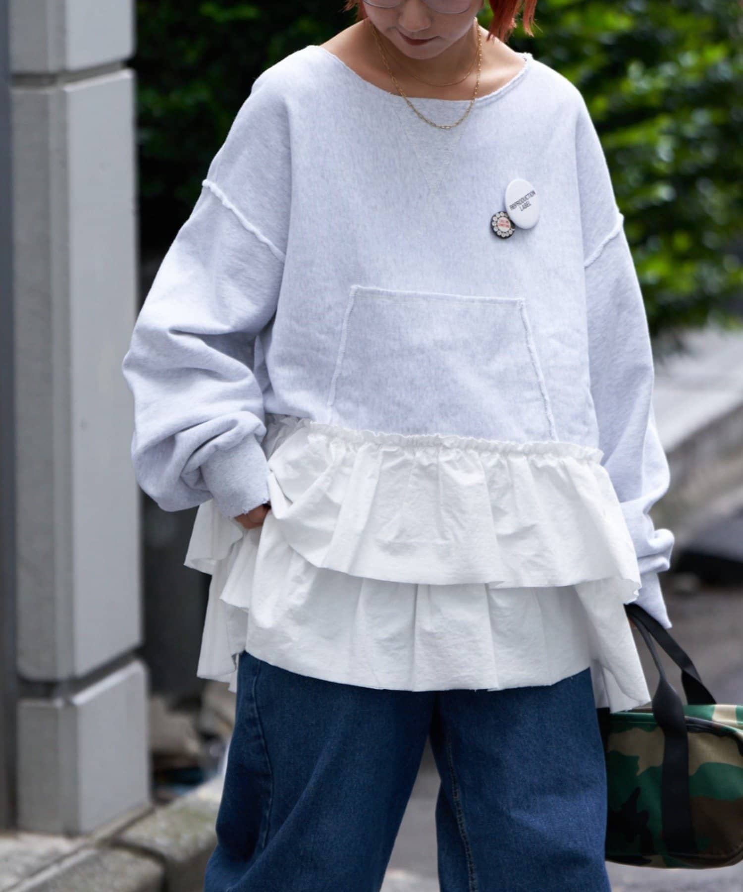 CIAOPANIC TYPY(チャオパニックティピー) 【etsinta/エシンタ】リメイク裾フリルスウェット