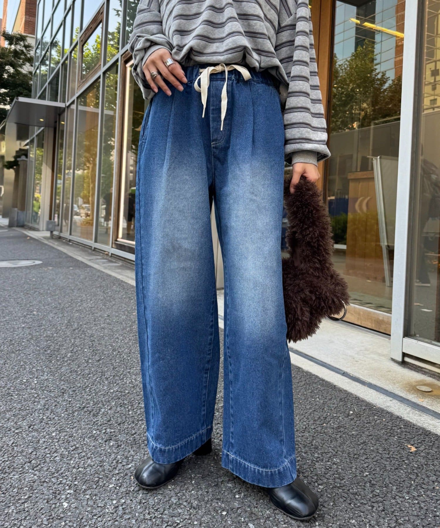 CIAOPANIC TYPY(チャオパニックティピー) 【5サイズ展開/低身長・高身長対応】デイリーイージーワイドデニム