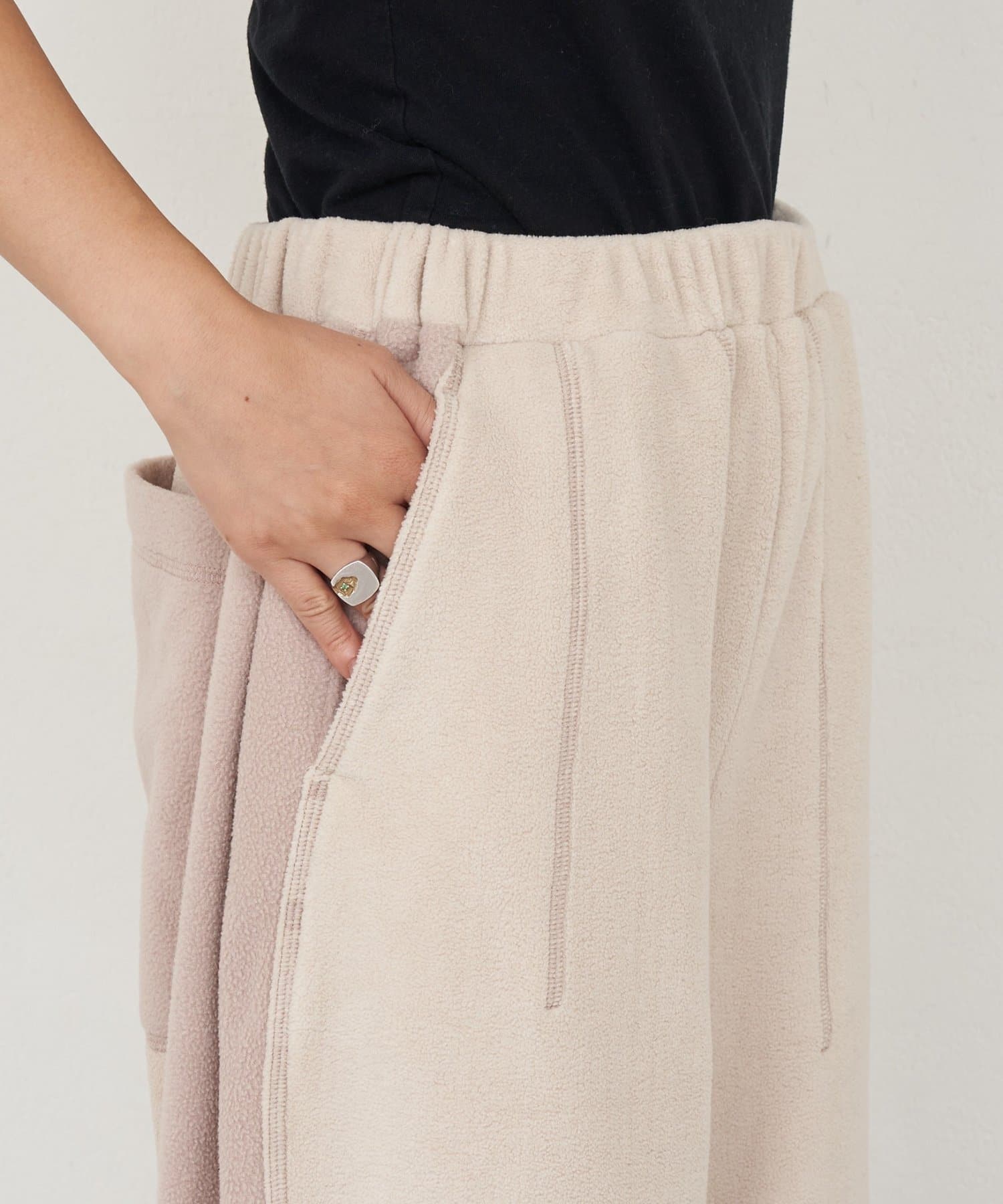 CIAOPANIC TYPY(チャオパニックティピー) 【etsinta/エシンタ】リメイクフリースカーブパンツ