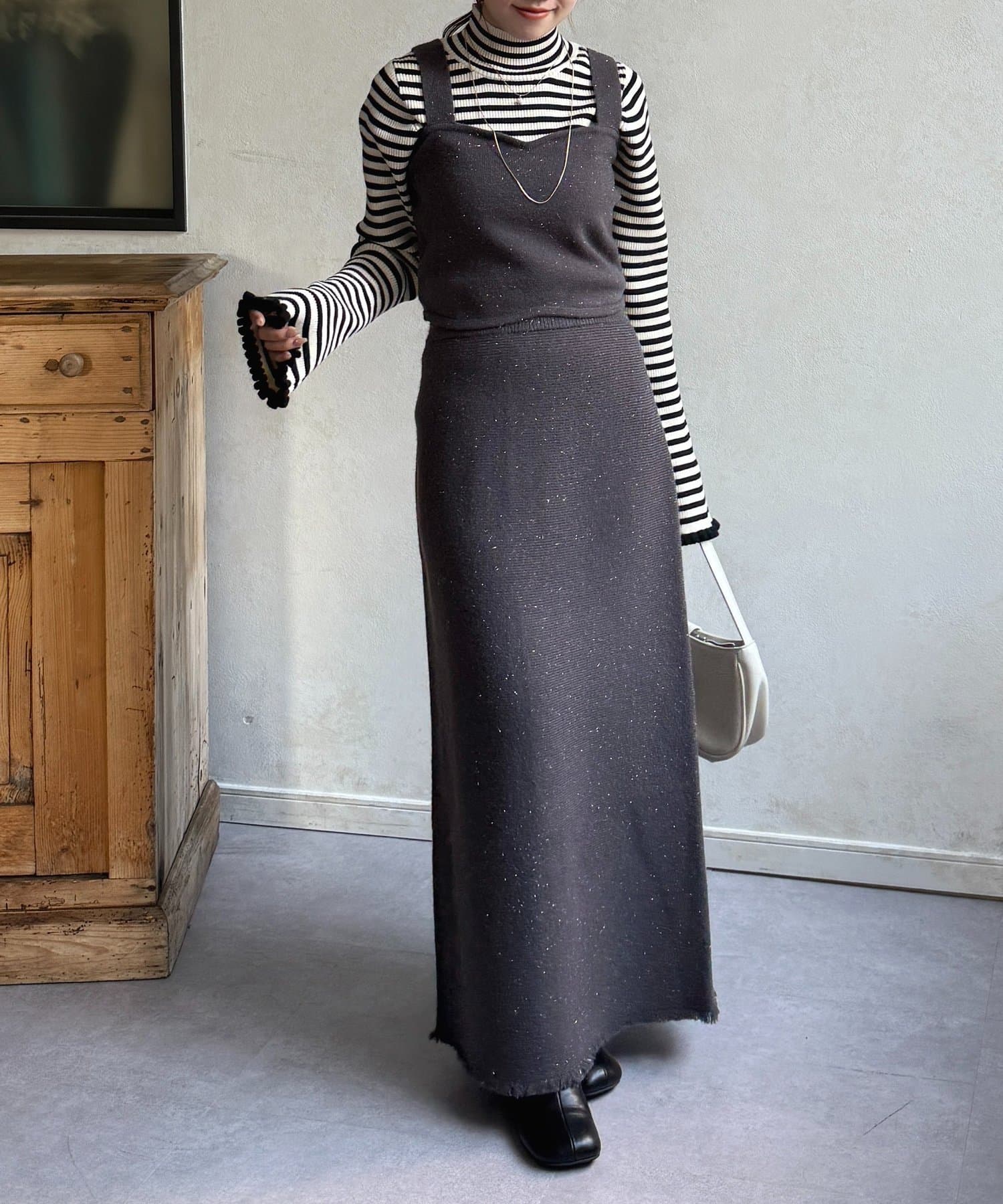 Thevon.(ゼヴォン) ラメニットビスチェ×スカートSETUP