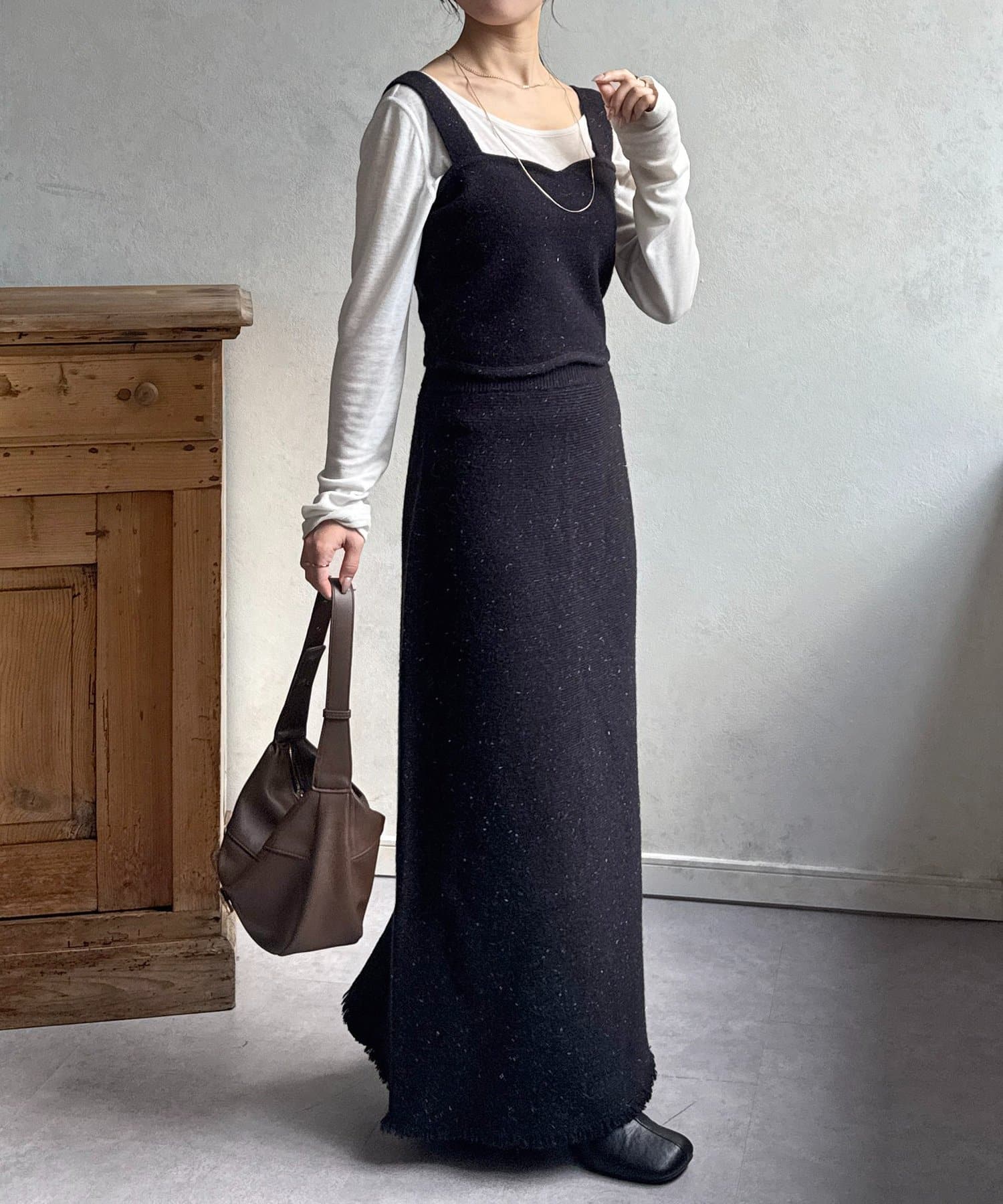 Thevon.(ゼヴォン) ラメニットビスチェ×スカートSETUP