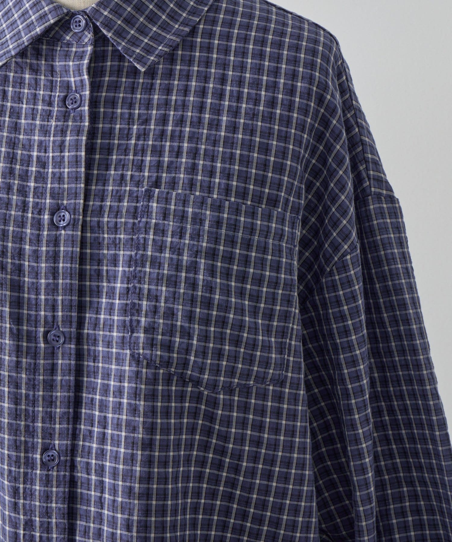 -goocy-(グーシー) 長袖チェックビッグシャツ