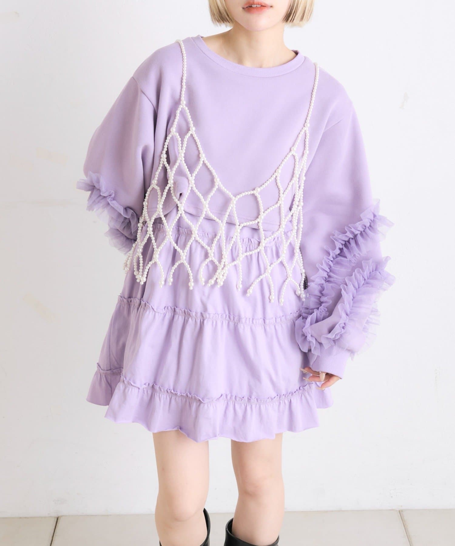 w closet(ダブルクローゼット) パールビスチェ