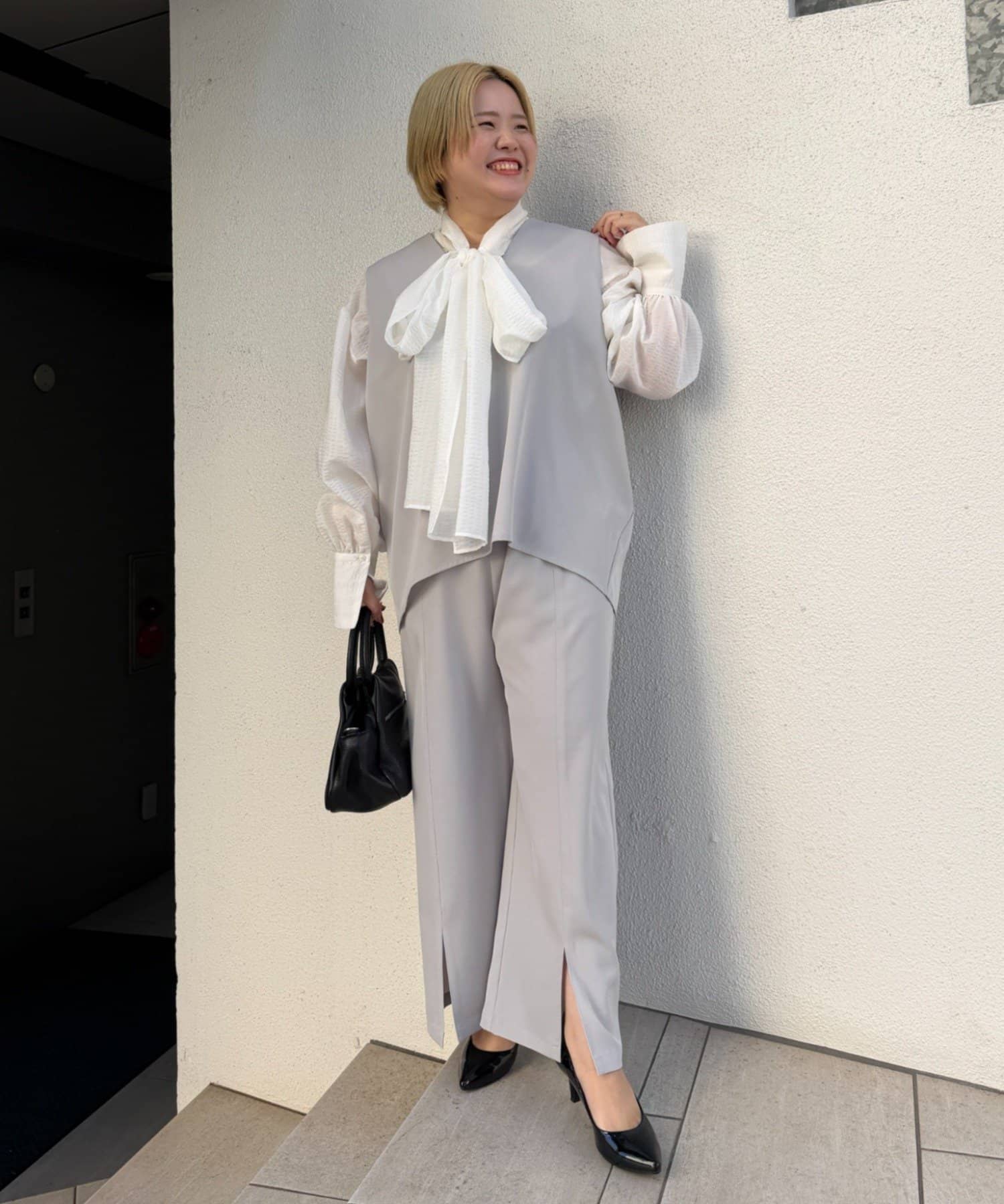 Jena　espace merveilleux(ジェナ　エスパスメルヴェイユ) 【ゆい企画】【WEB限定/低身長サイズ】トロミベストセットアップ