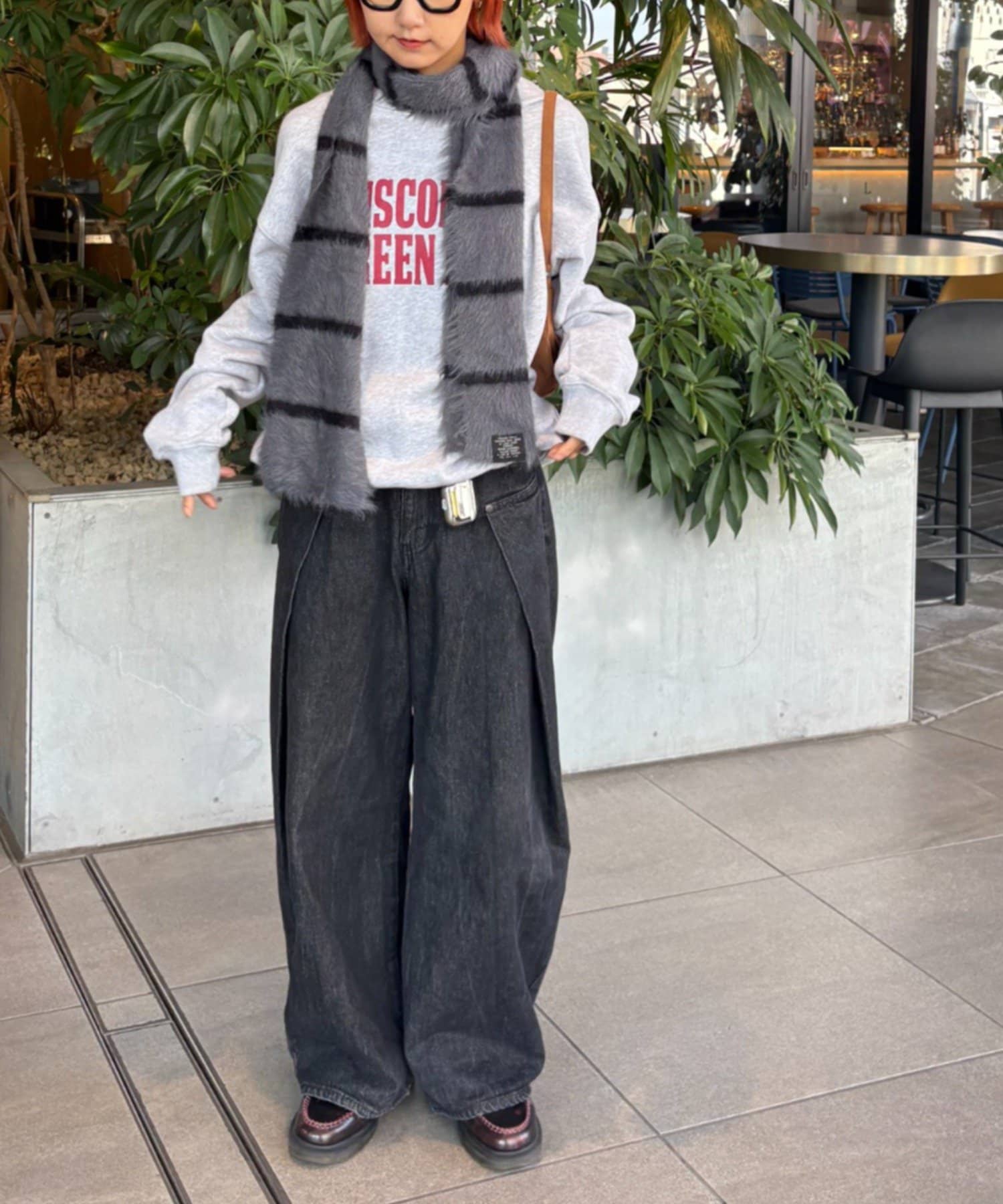 CIAOPANIC TYPY(チャオパニックティピー) シャギーボーダーマフラー