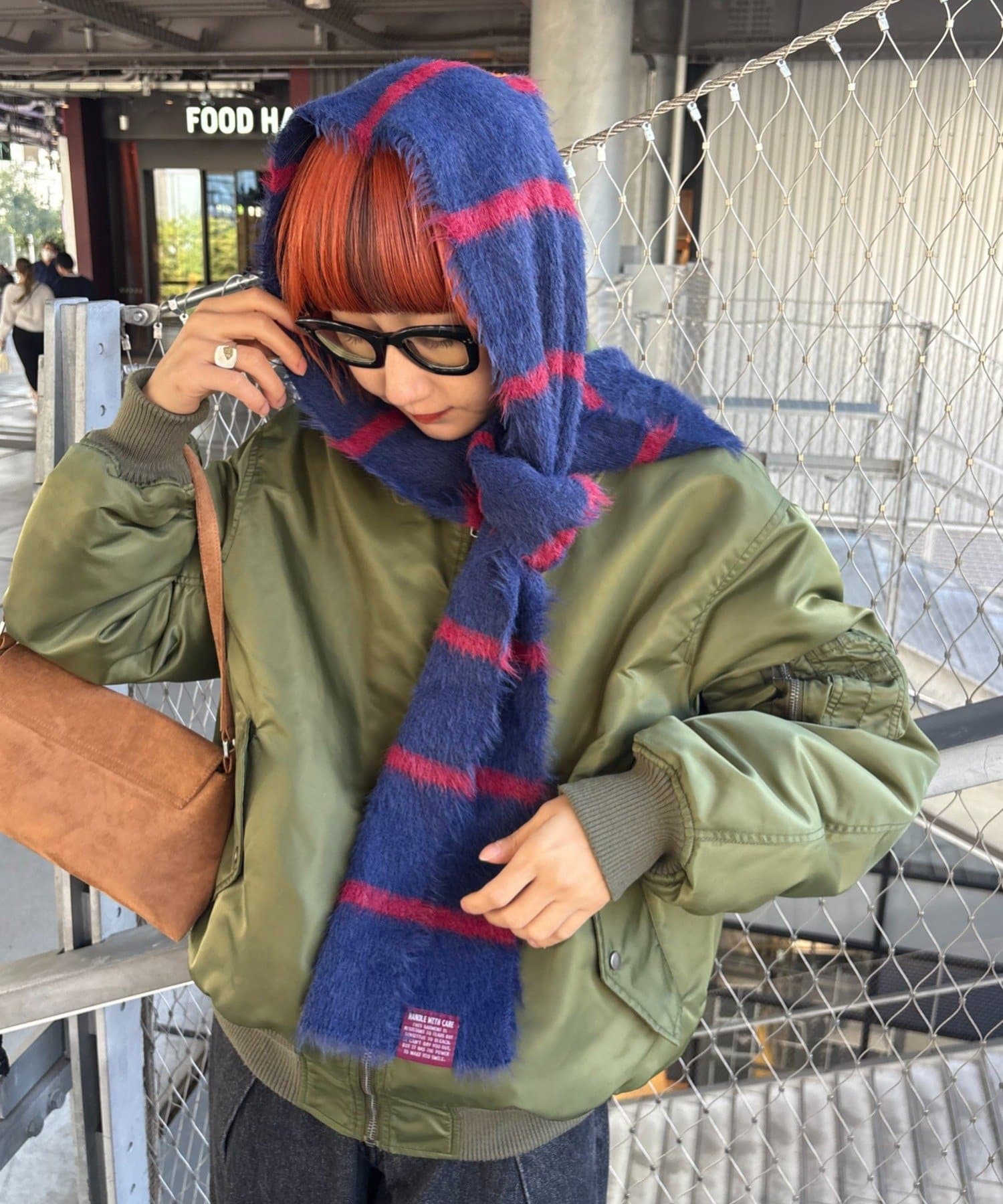 CIAOPANIC TYPY(チャオパニックティピー) シャギーボーダーマフラー