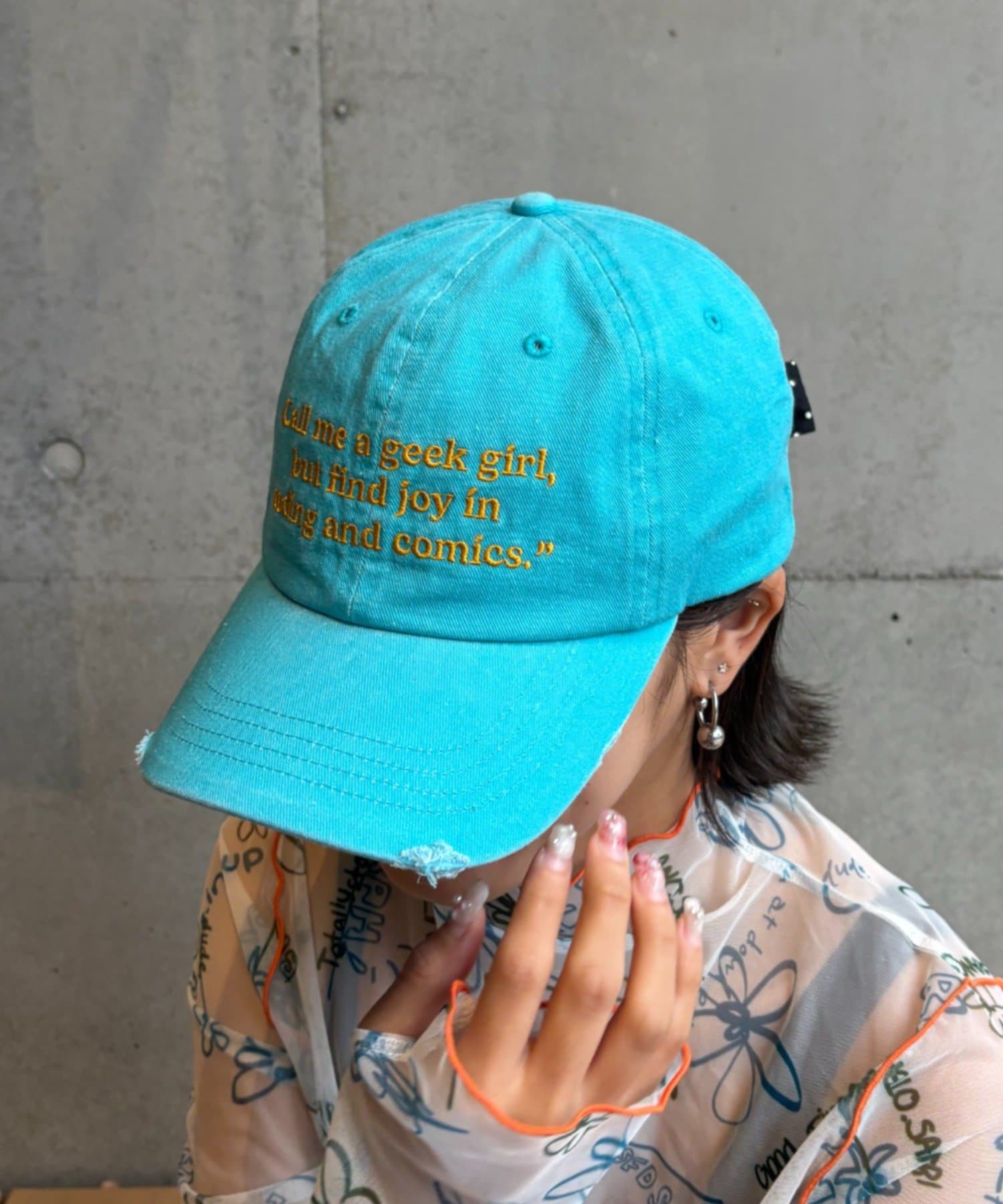 CIAOPANIC TYPY(チャオパニックティピー) ★【HELLO.SANFRANCISCO/ハローサンフランシスコ】メッセージロゴ刺繍リボンキャップ