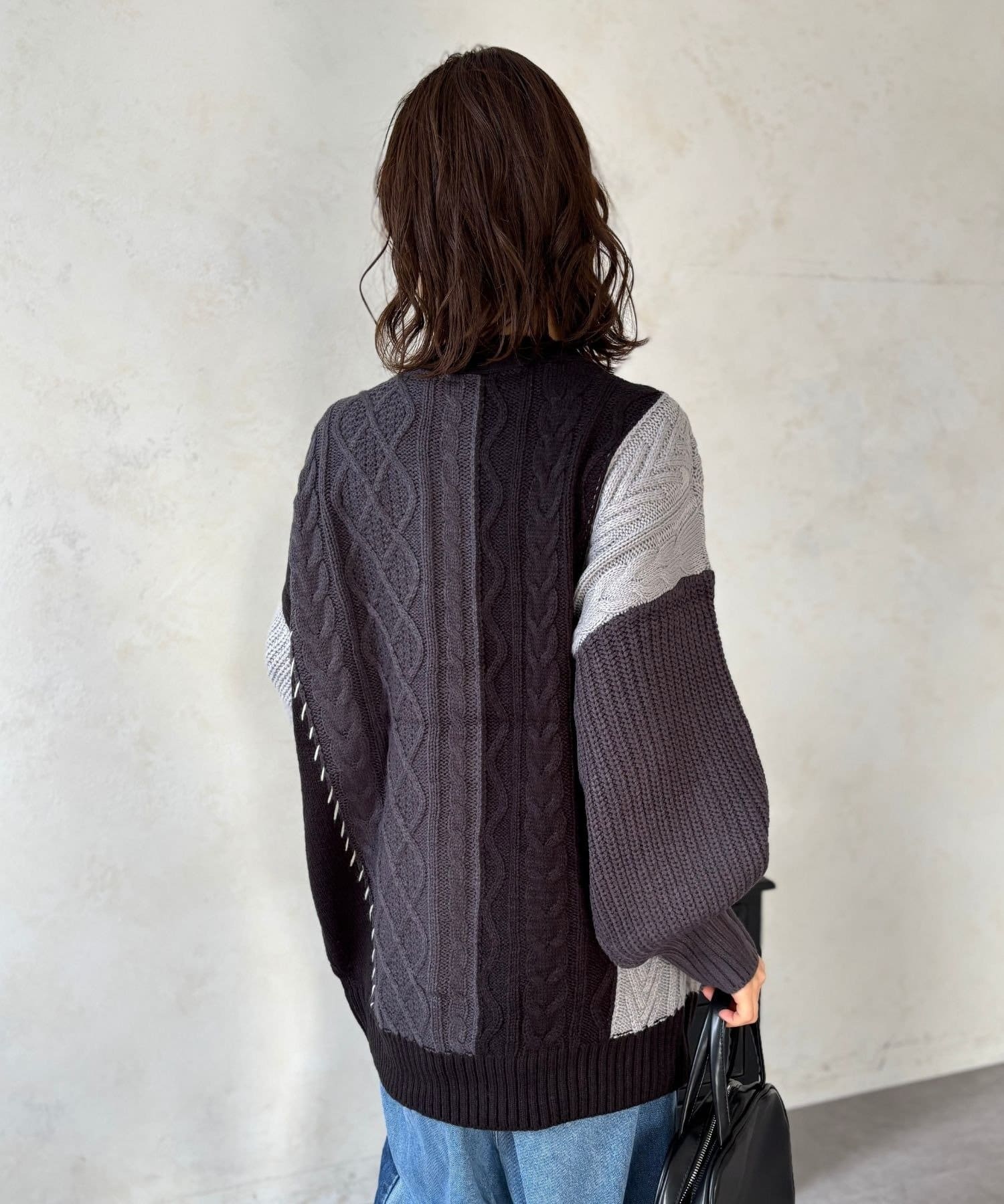 LOCUST(ローカスト) 【体系カバー】切替ハンドステッチカーデ