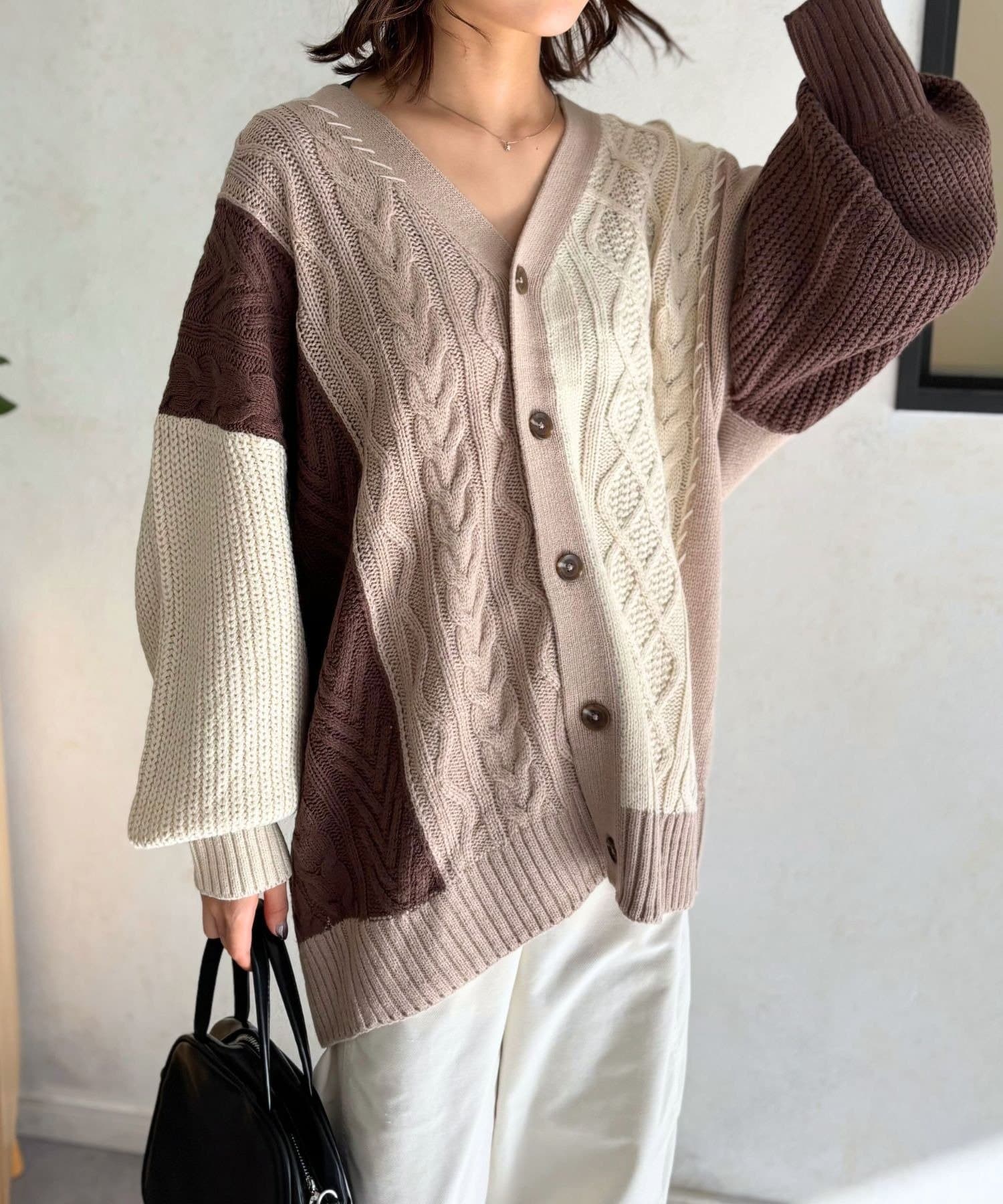 LOCUST(ローカスト) 【体系カバー】切替ハンドステッチカーデ