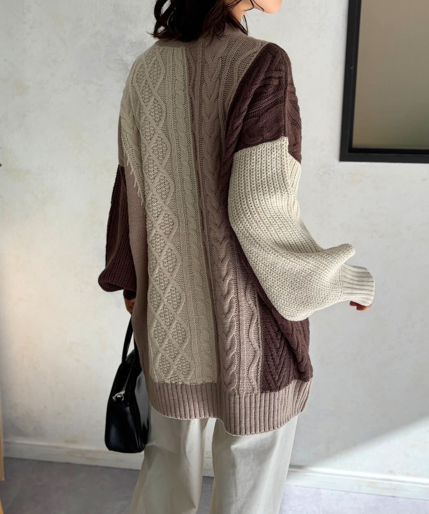 LOCUST(ローカスト) 【体系カバー】切替ハンドステッチカーデ