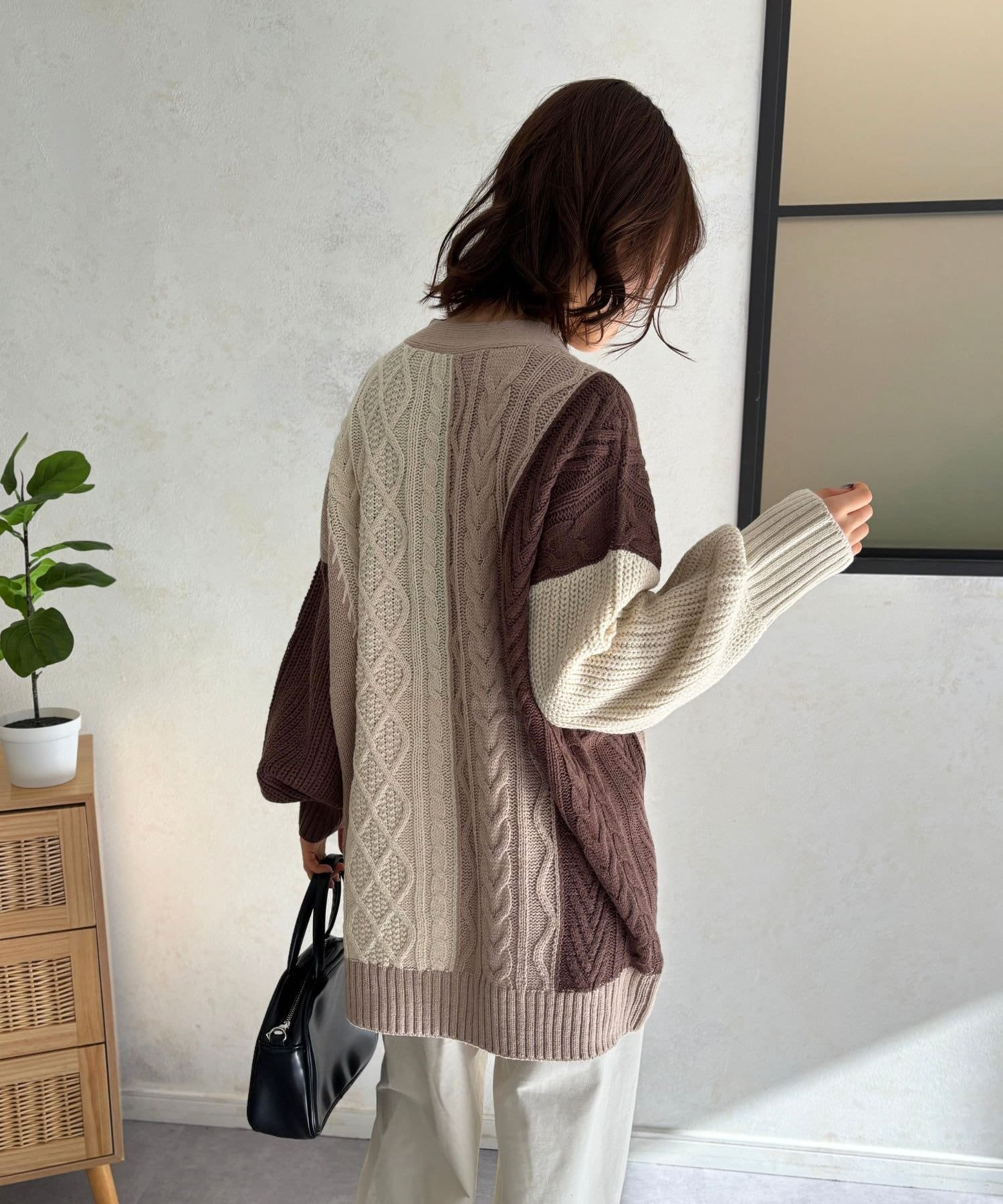 LOCUST(ローカスト) 【体系カバー】切替ハンドステッチカーデ