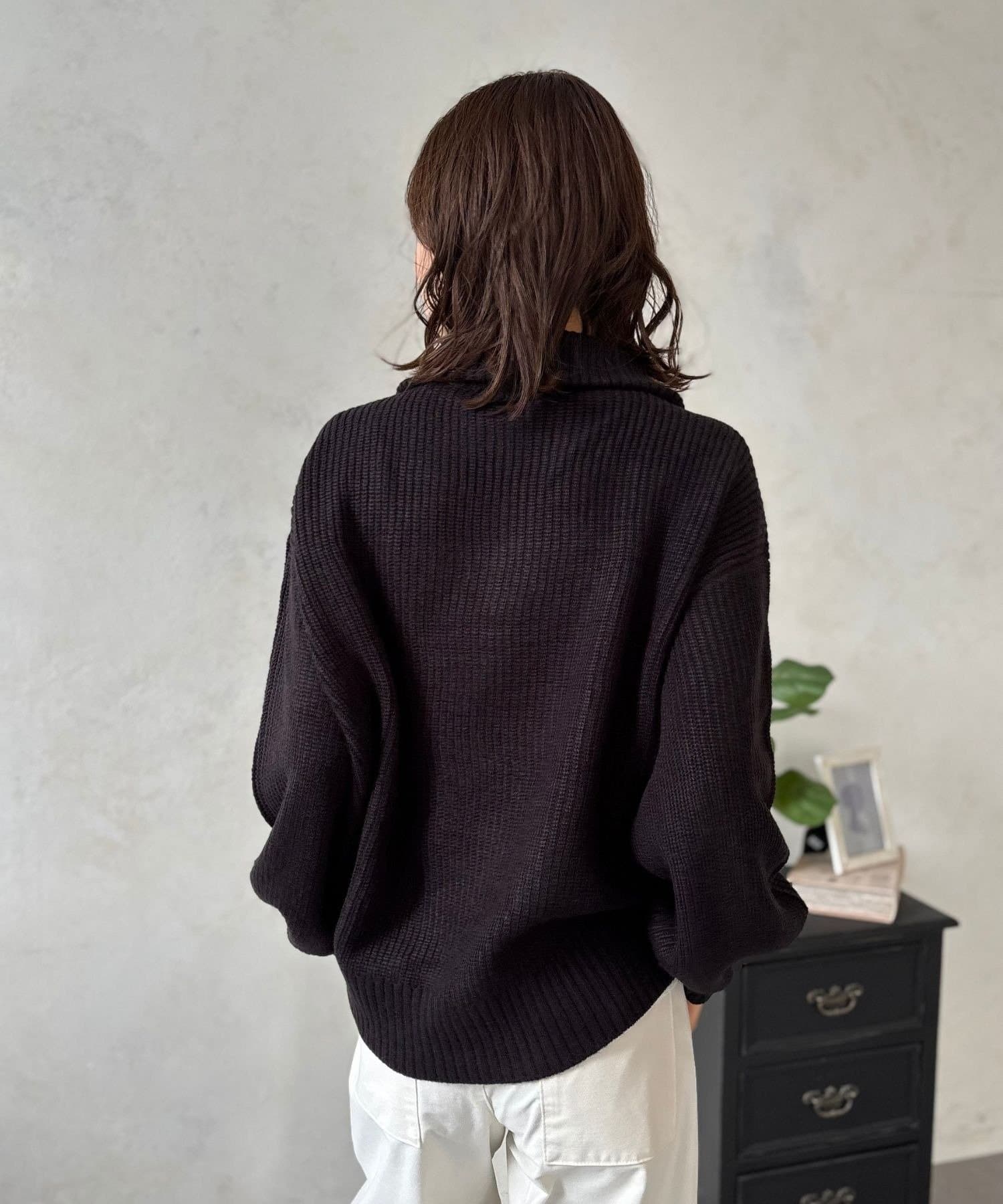 LOCUST(ローカスト) 【ラフ×お洒落】ハーフジップニット