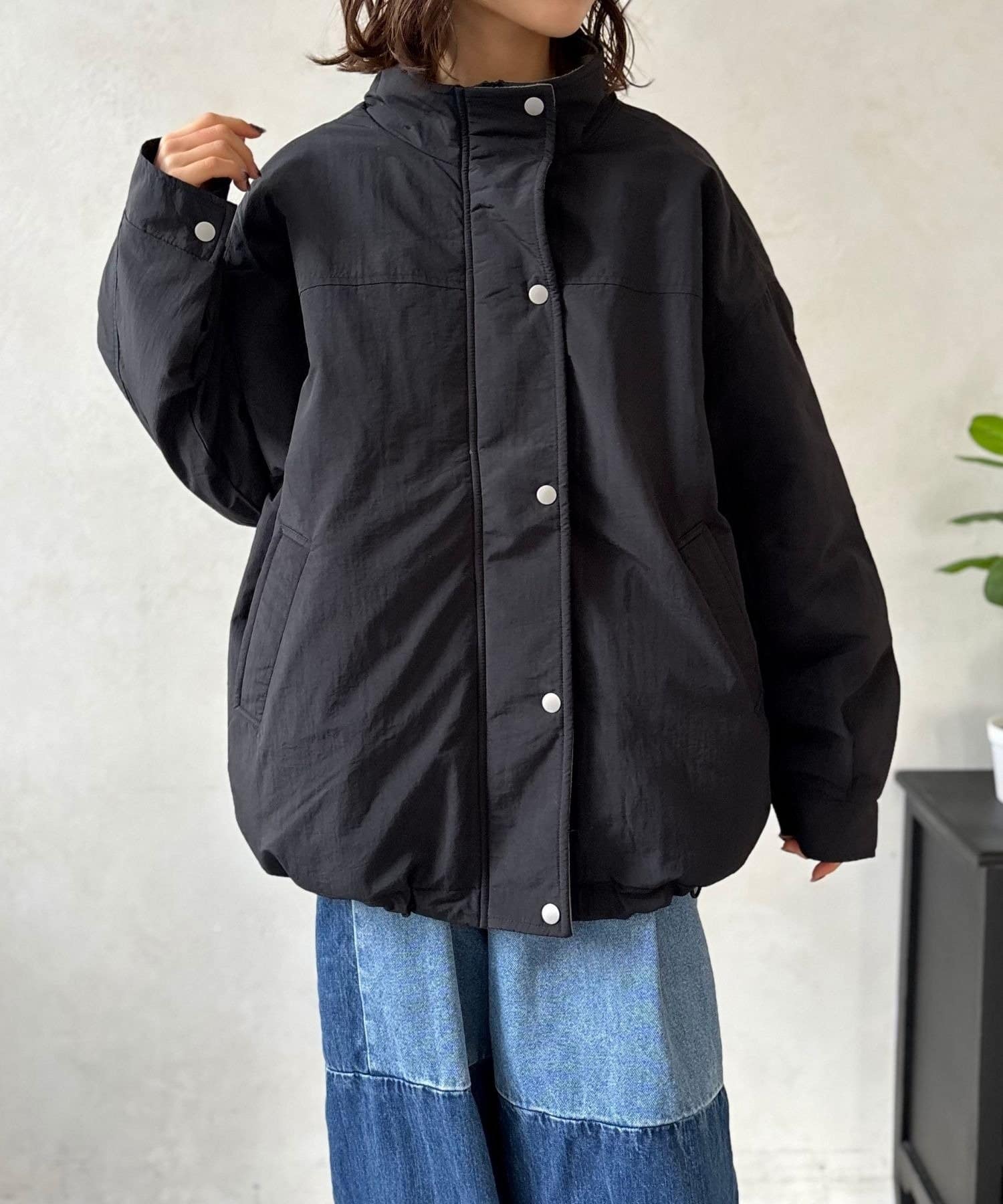 LOCUST(ローカスト) 【マフラーいらず！】スタンドカラー中綿ブルゾン