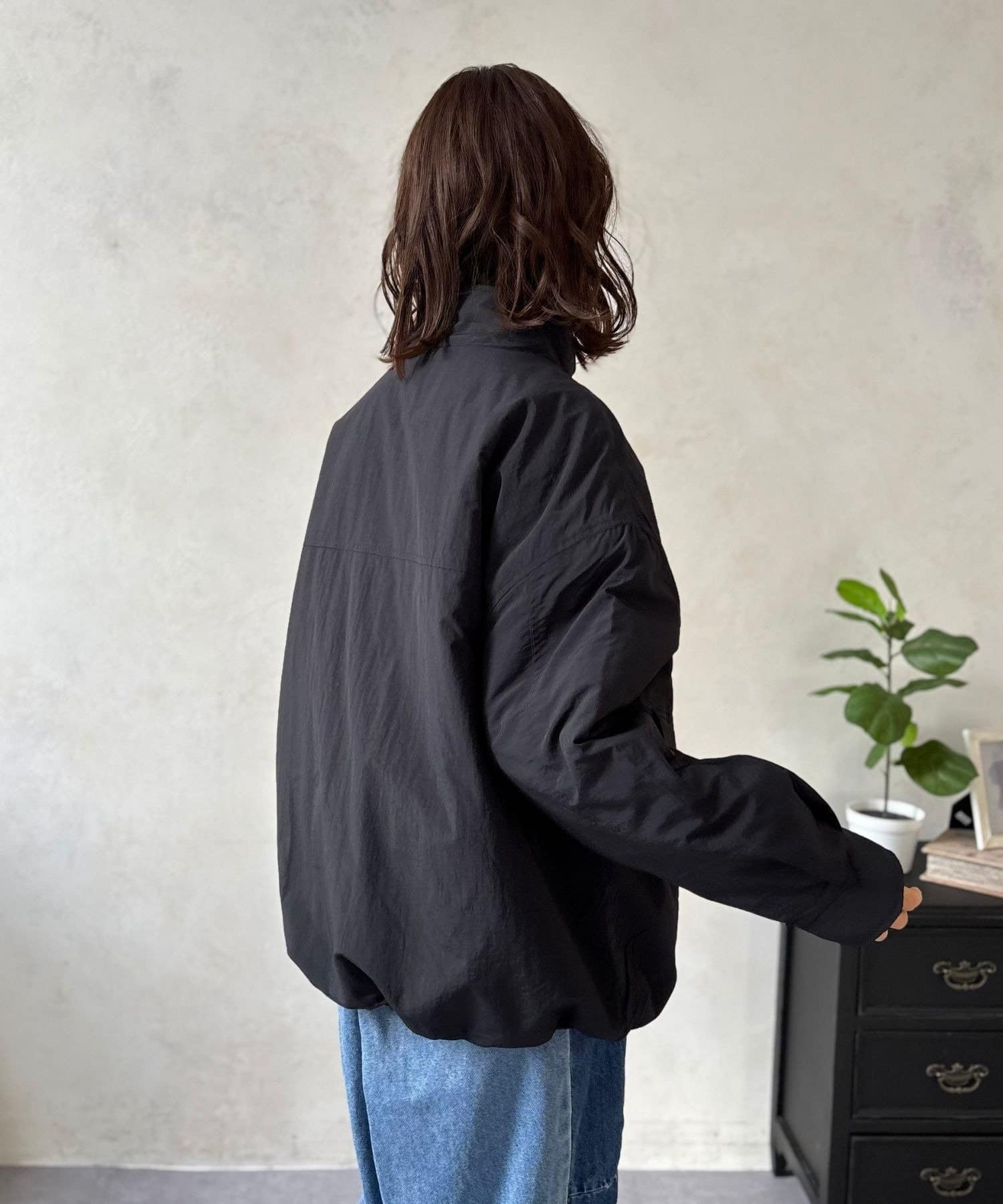 LOCUST(ローカスト) 【マフラーいらず！】スタンドカラー中綿ブルゾン