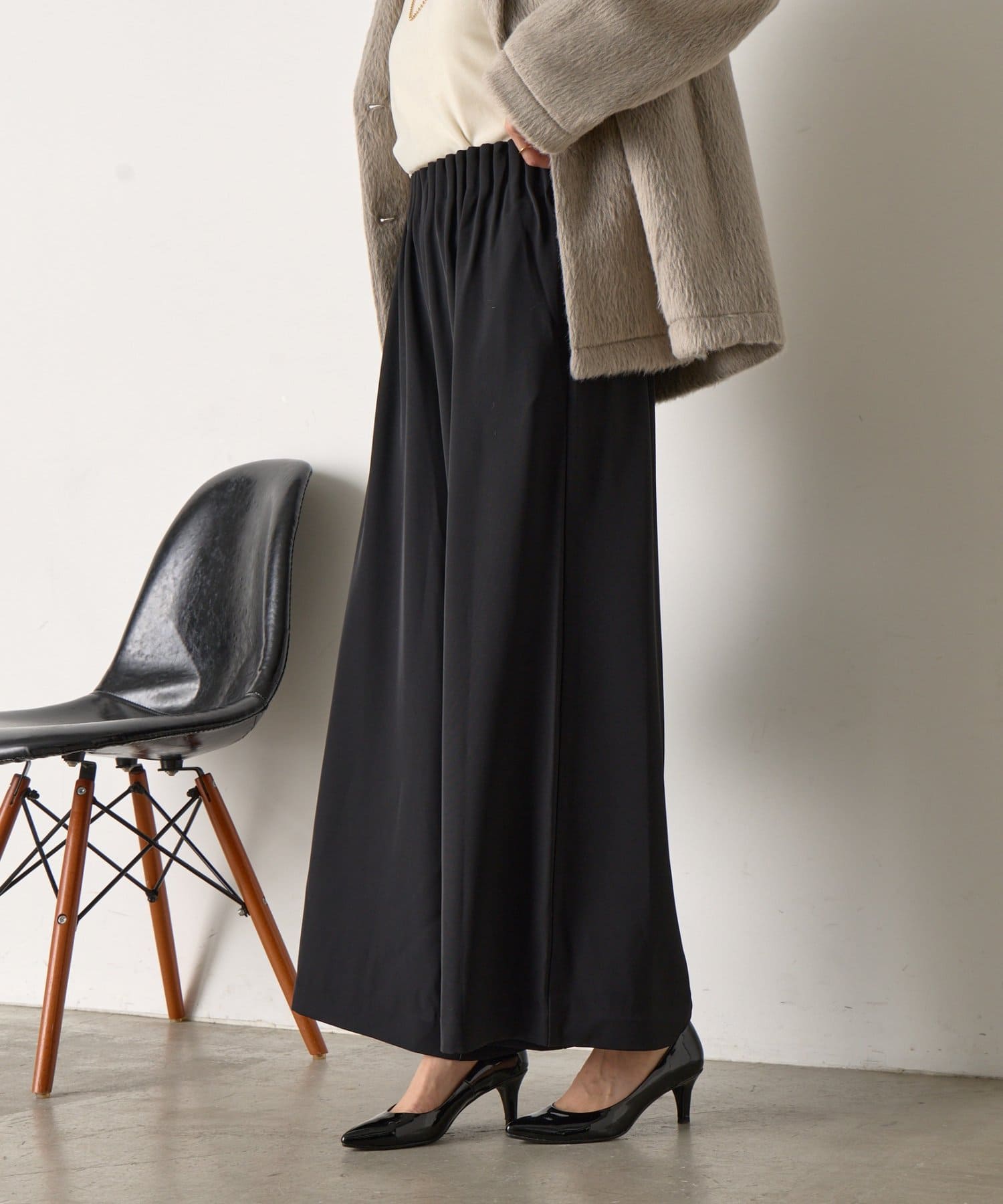 Jena　espace merveilleux(ジェナ　エスパスメルヴェイユ) トロミキャタピラーワイドパンツ