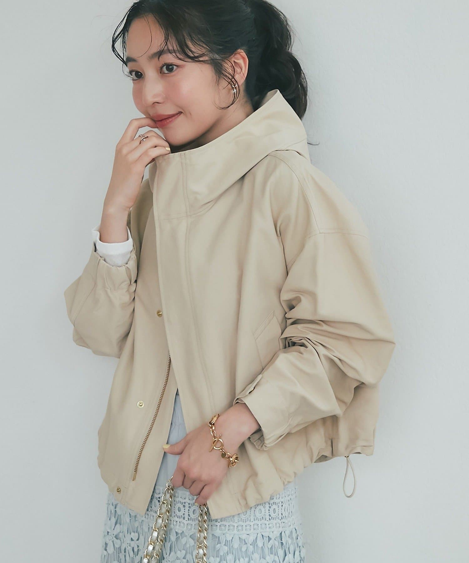 La boutique BonBon(ラブティックボンボン) 【復刻！・着回し力抜群】フーディショートブルゾン