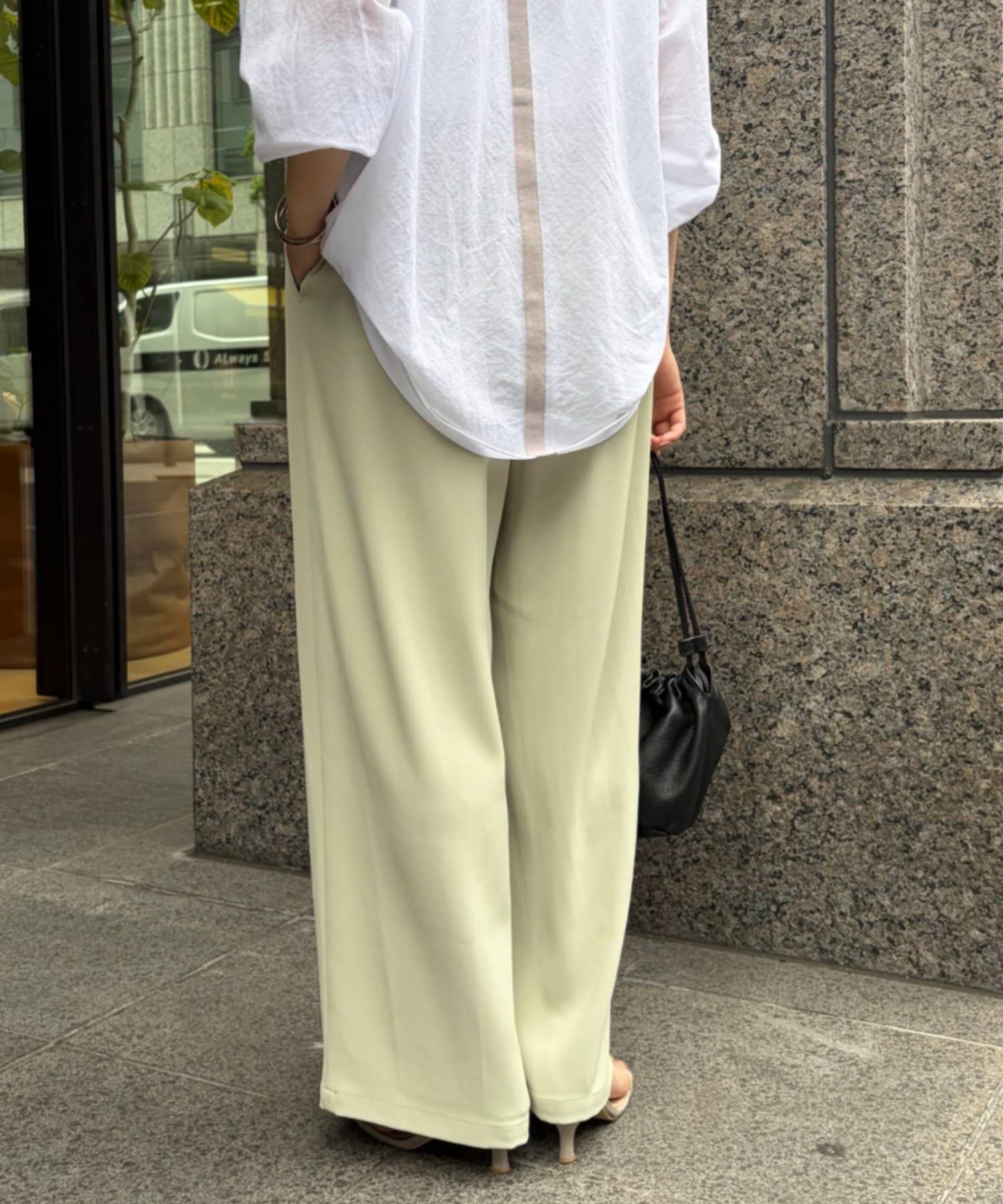 Jena　espace merveilleux(ジェナ　エスパスメルヴェイユ) 【お気に入り総選挙対象】【高レビュー多数！ベストセラー】【2サイズ展開】トロミイージーパンツ