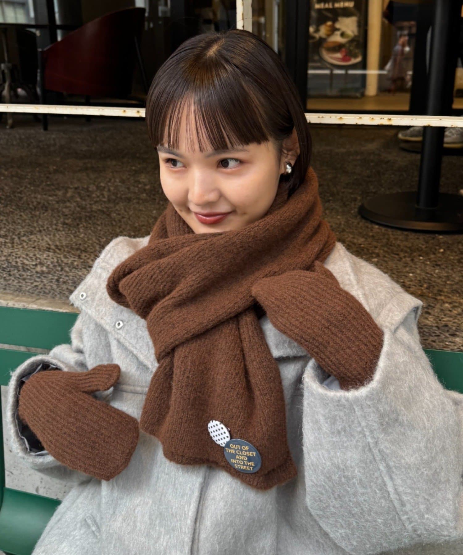 CIAOPANIC TYPY(チャオパニックティピー) 缶バッチ付きマフラー×手袋3点セット