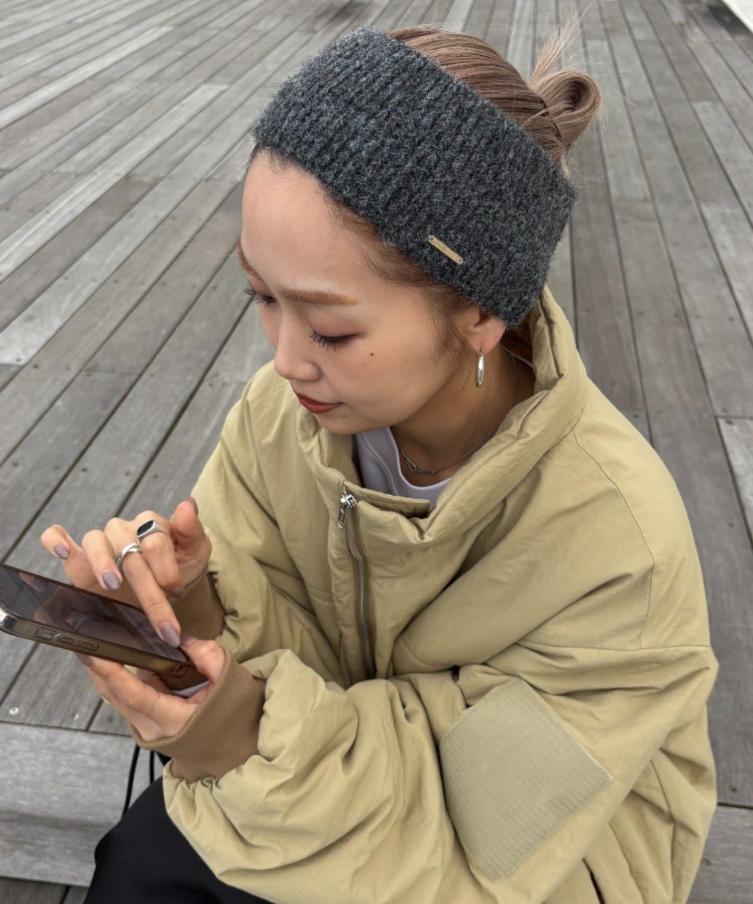 CIAOPANIC TYPY(チャオパニックティピー) 【プチプラ】プレート付きリブヘアターバン