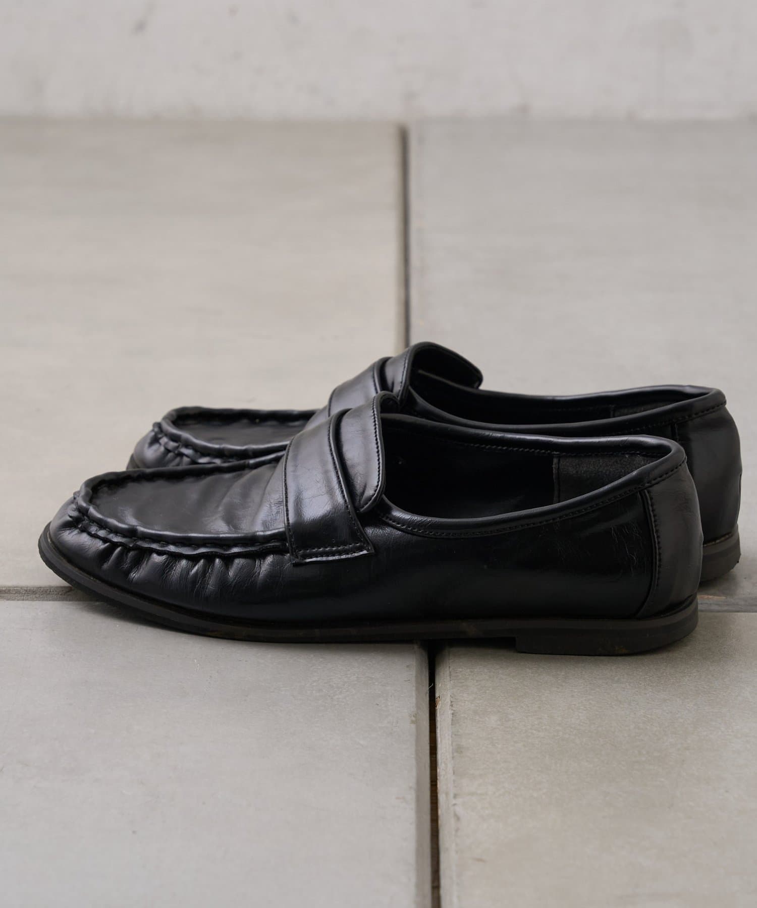 CIAOPANIC TYPY(チャオパニックティピー) ギャザーデザインアソート素材フラットローファー