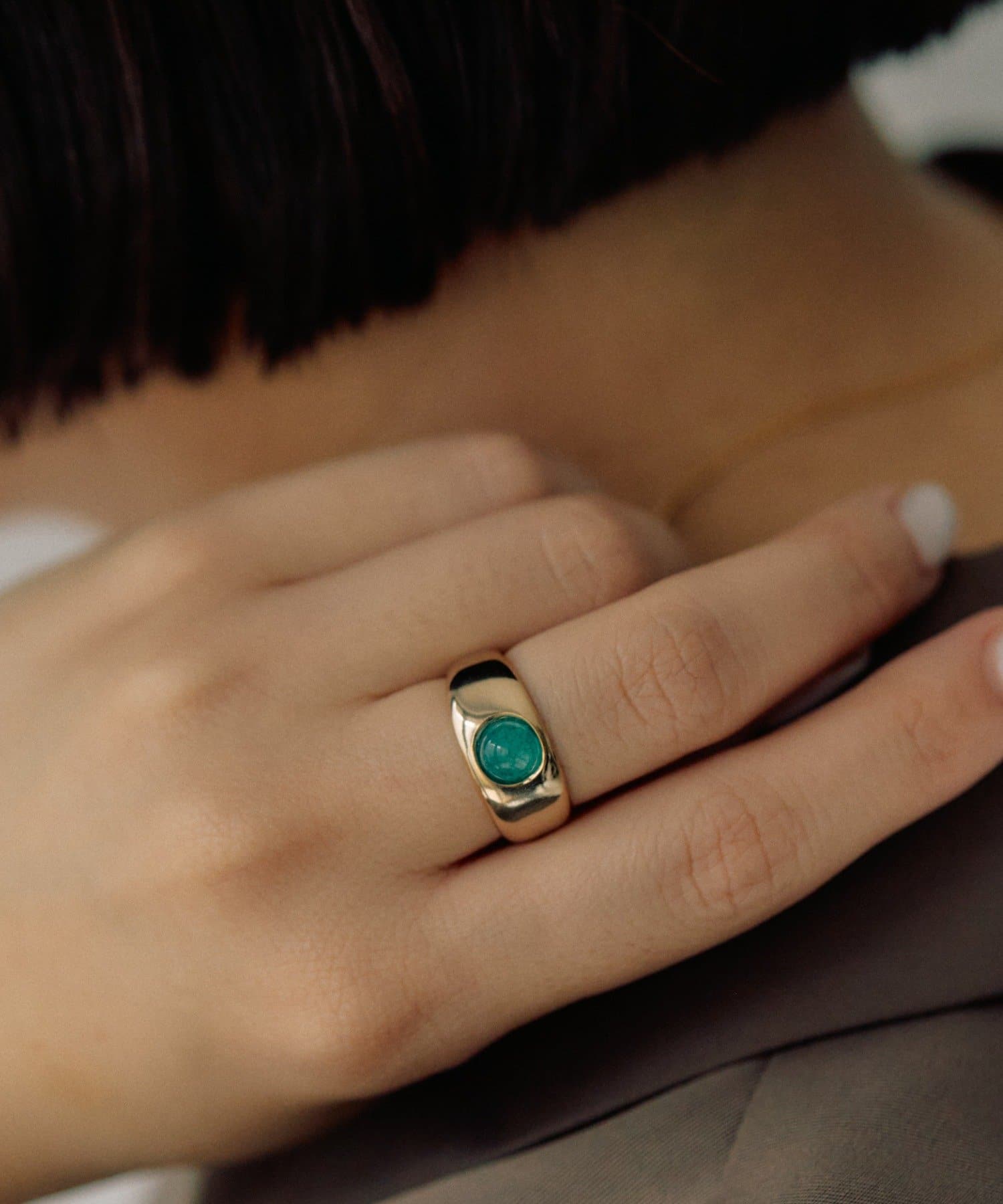 ear PAPILLONNER(イア パピヨネ) プチカラーカボションリング