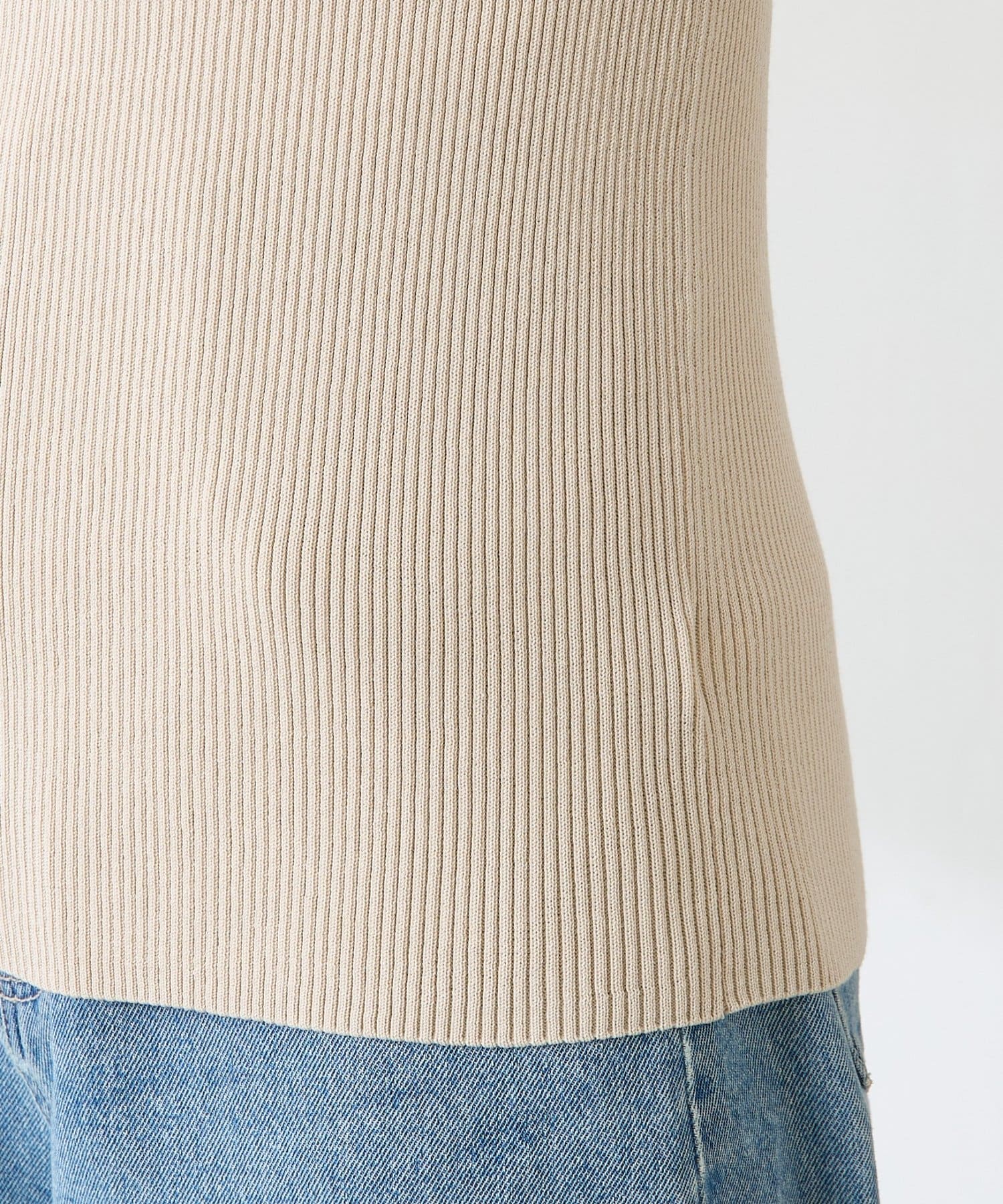 COLLAGE GALLARDAGALANTE(コラージュ ガリャルダガランテ) 【デコルテが綺麗に見える】フリルリブニット