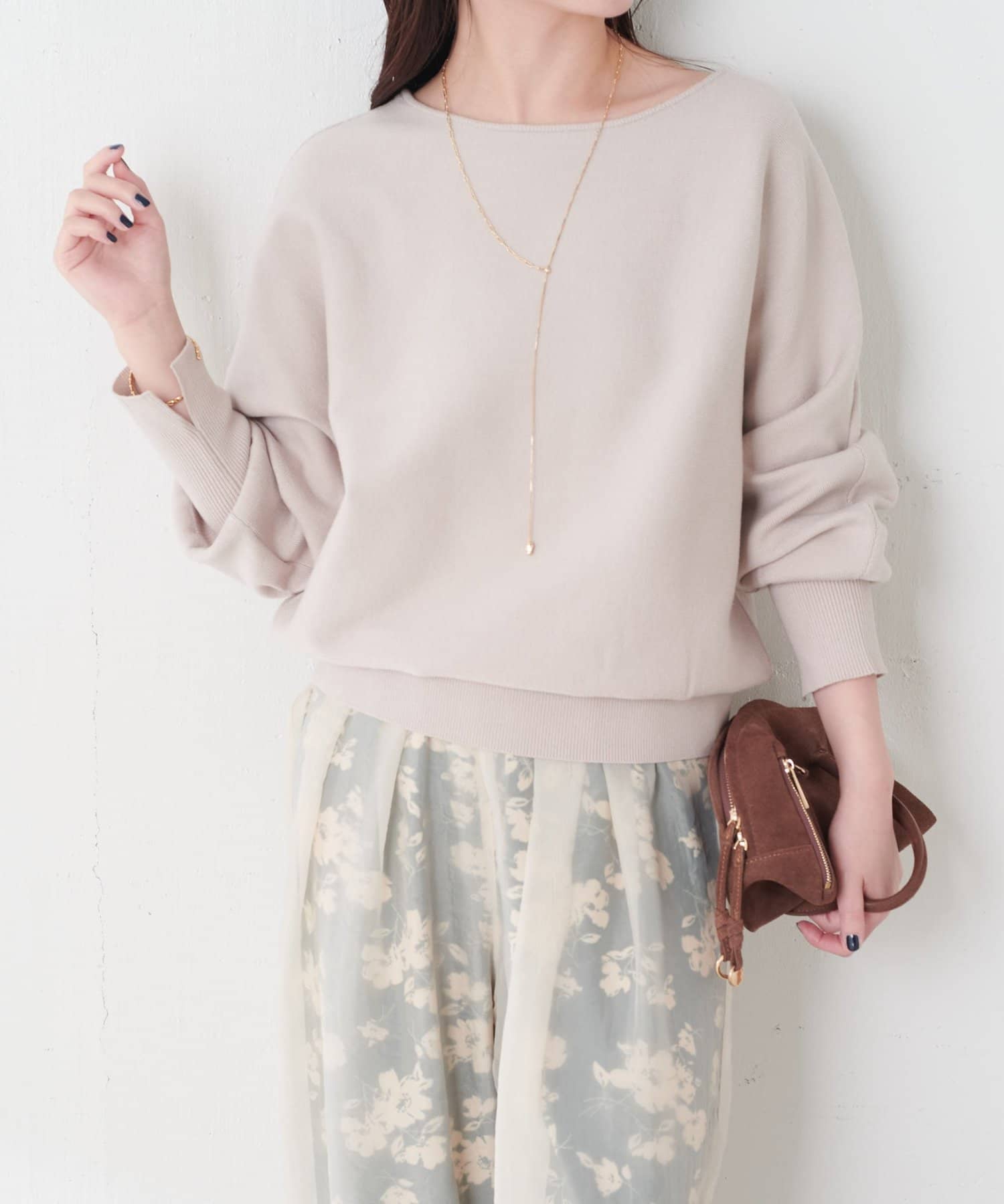 COLLAGE GALLARDAGALANTE(コラージュ ガリャルダガランテ) 【ゆったりめニット】袖リブ２WAYドルマンニット