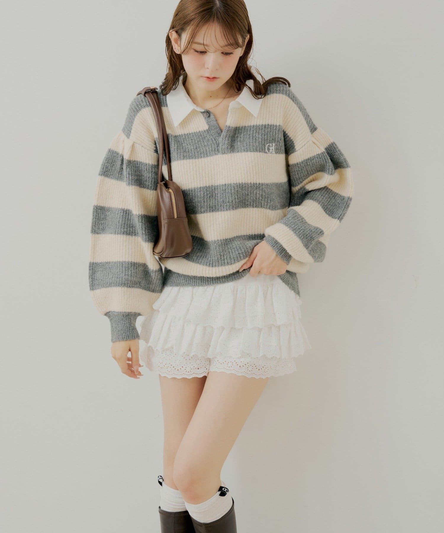 Chico(チコ) コットンレースティアードショートパンツ