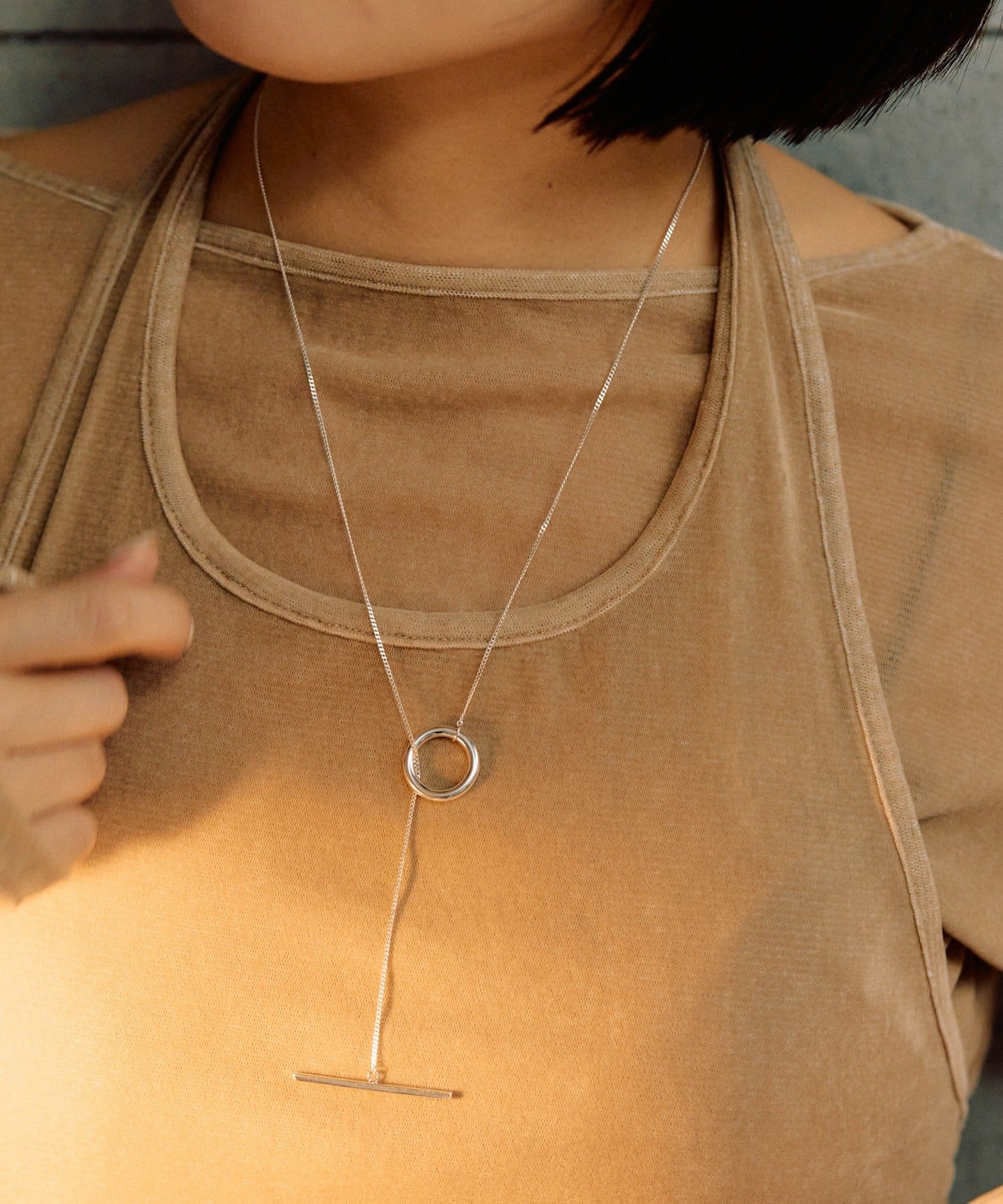 ear PAPILLONNER(イア パピヨネ) 《インフルエンサーuchida企画/スターリングシルバー》マンテルロングネックレス