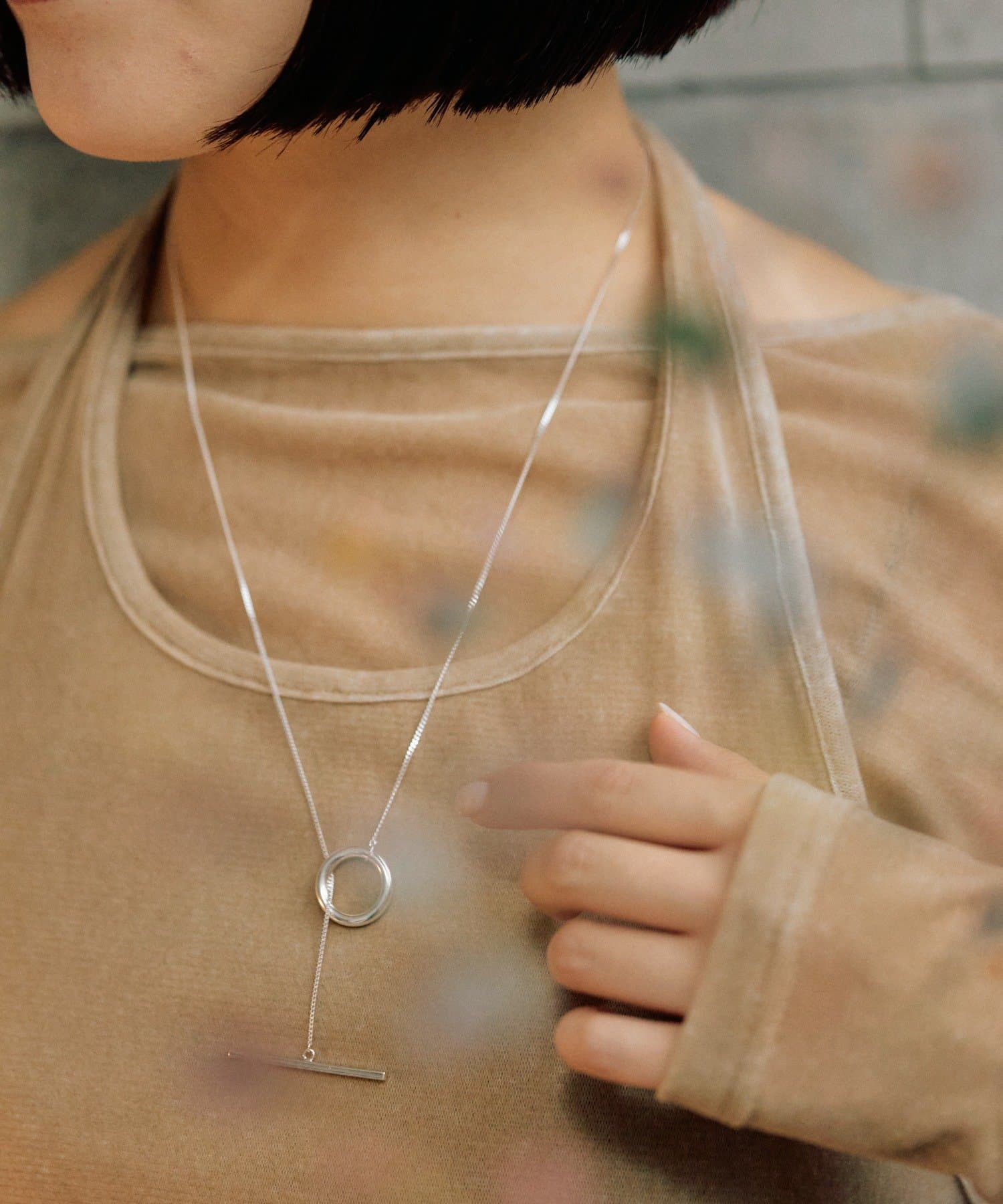 ear PAPILLONNER(イア パピヨネ) 《インフルエンサーuchida企画/スターリングシルバー》マンテルロングネックレス