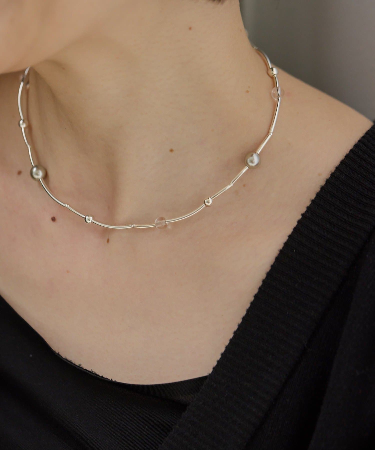 ear PAPILLONNER(イア パピヨネ) 《スターリングシルバー使用》コスモパールネックレス