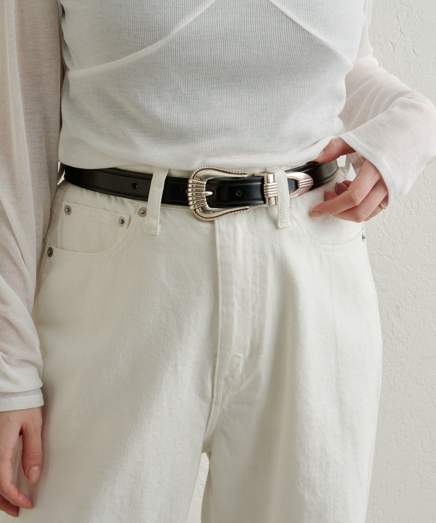 Omekashi(オメカシ) TORY LEATHER 3Piece Silber Buckle Beit