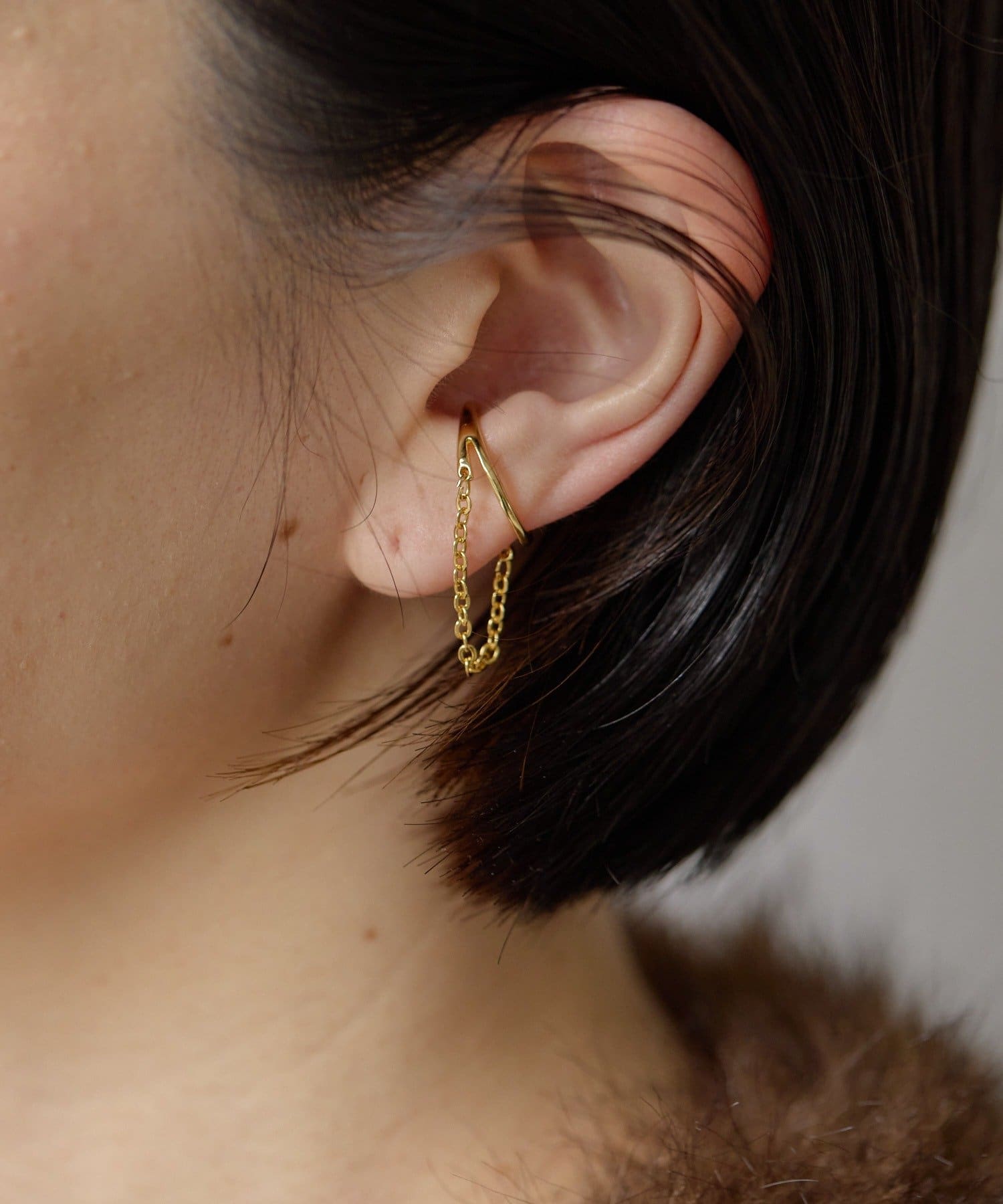 ear PAPILLONNER(イア パピヨネ) チェーンフープイヤーカフ