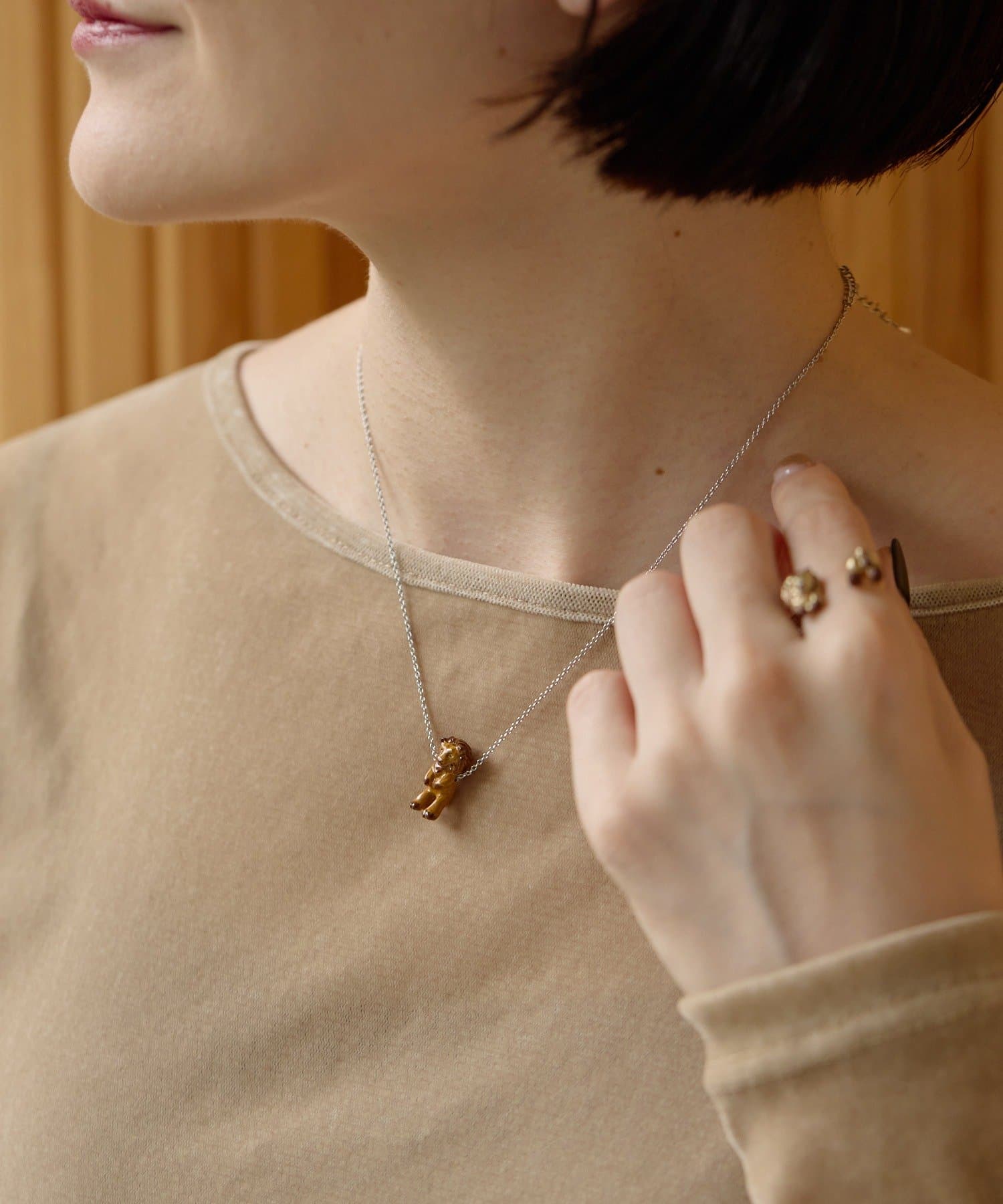 ear PAPILLONNER(イア パピヨネ) 《WEB＆一部店舗限定》ドピーアニマルネックレス