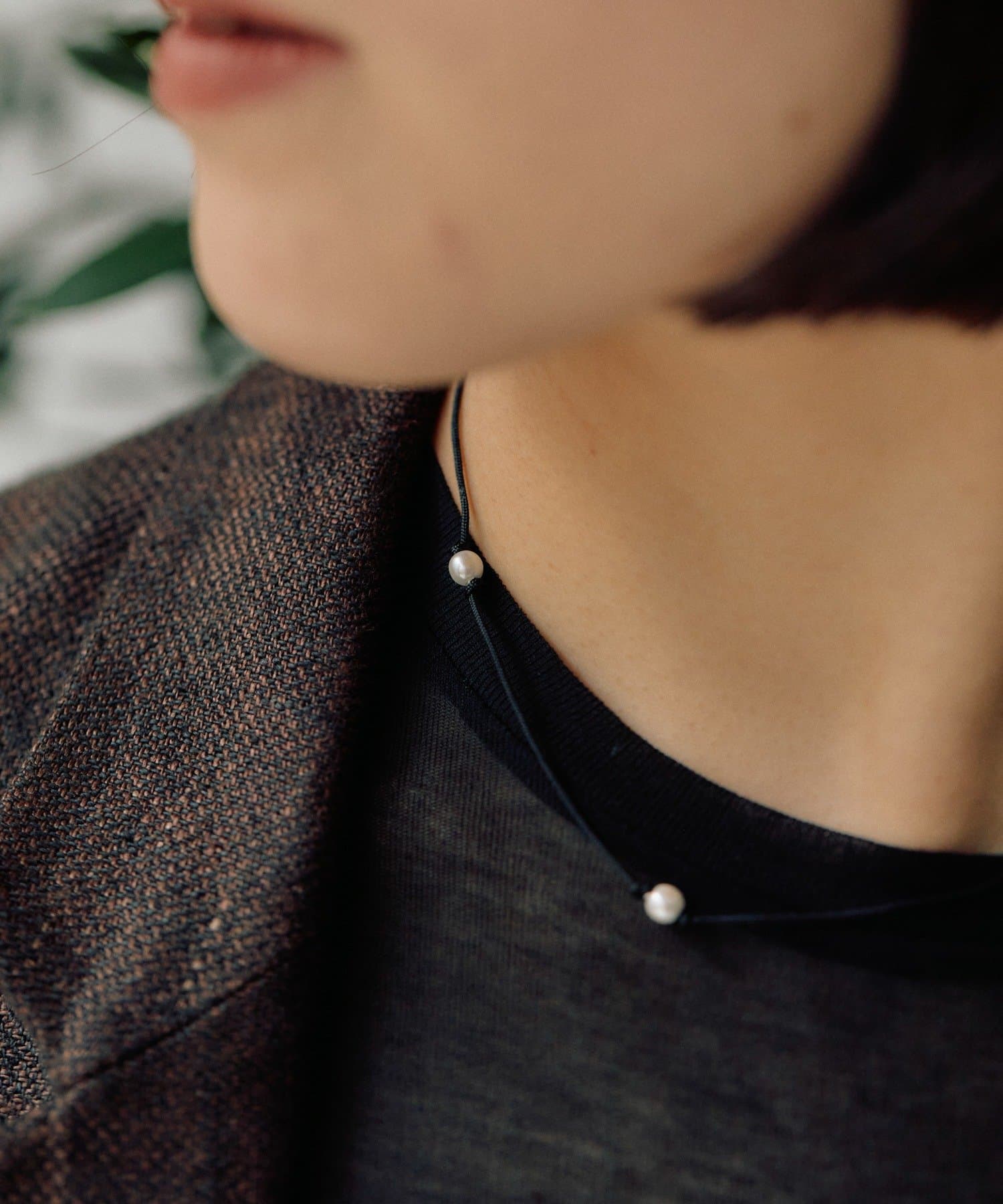 ear PAPILLONNER(イア パピヨネ) パール×コードショートネックレス