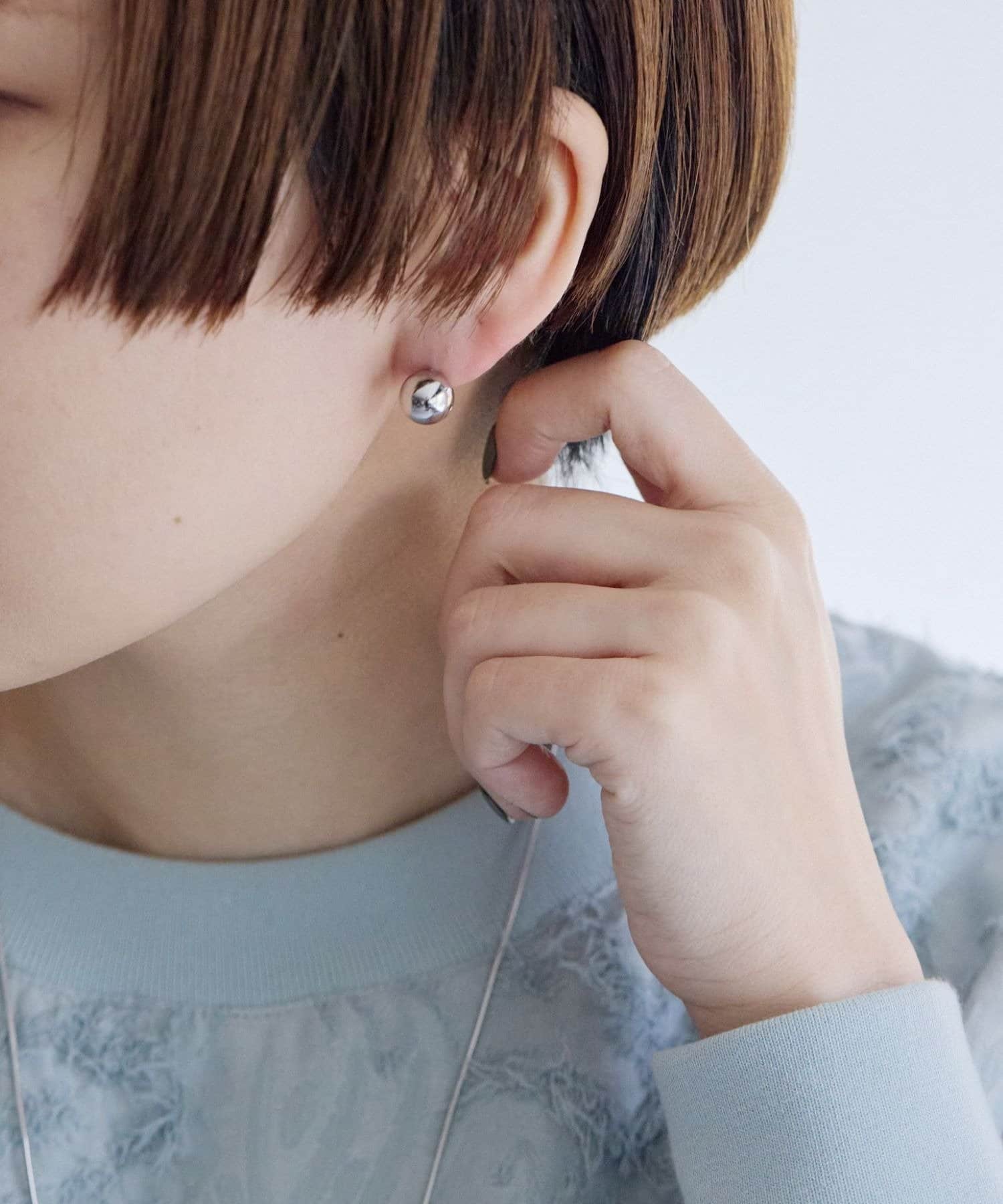 ear PAPILLONNER(イア パピヨネ) 《金属アレルギー対応/ステンレス》ぽってりバックフープピアス