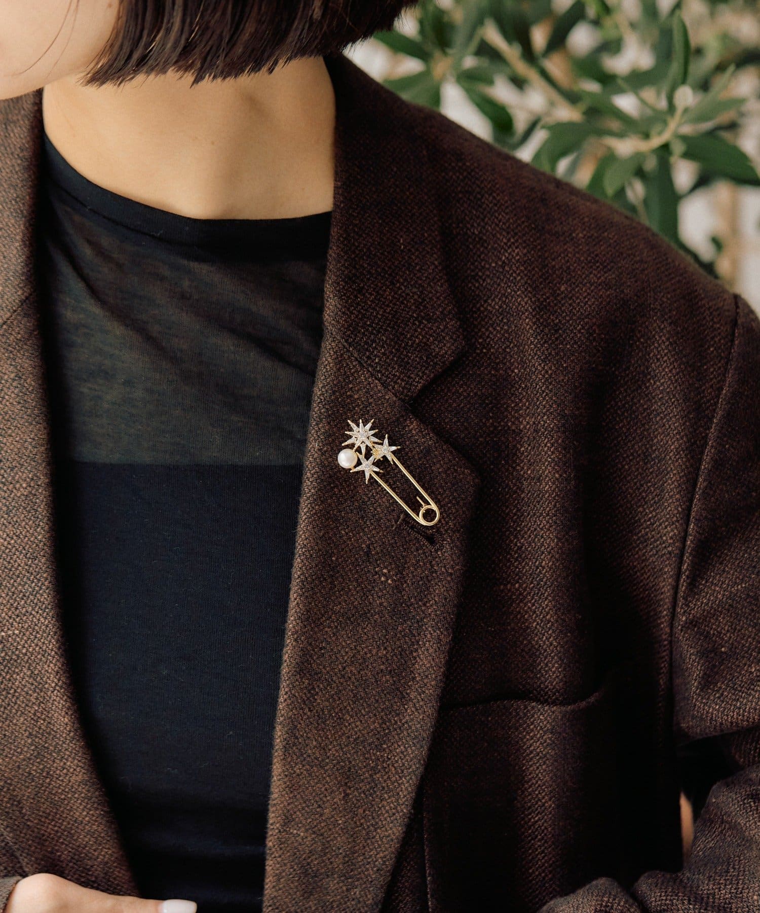 ear PAPILLONNER(イア パピヨネ) スターパールピンブローチ