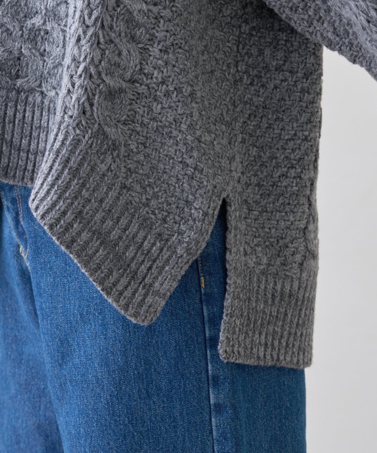 CIAOPANIC TYPY(チャオパニックティピー) スキッパー襟付きケーブルニット