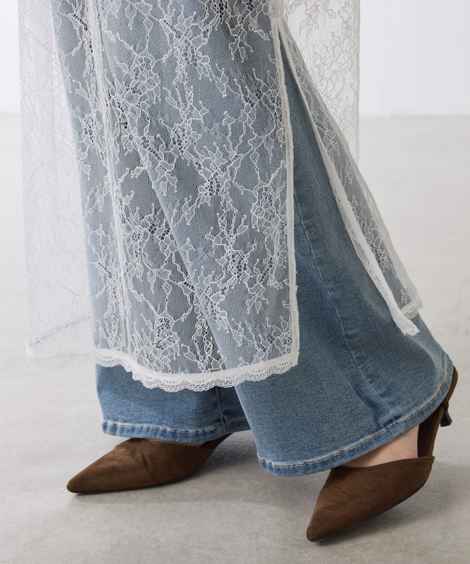 COLLAGE GALLARDAGALANTE(コラージュ ガリャルダガランテ) 【前後で着れる】2WAYレースキャミワンピース/レイヤードアイテム