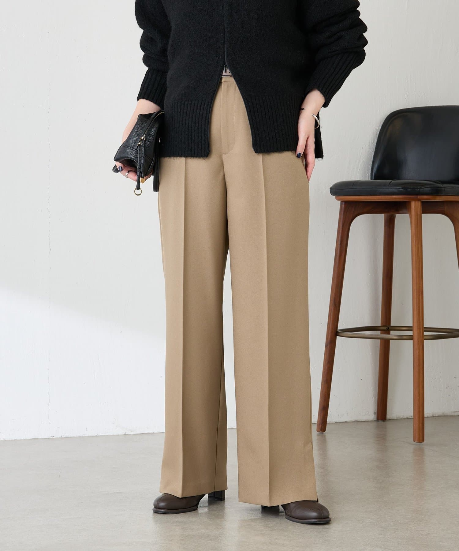 COLLAGE GALLARDAGALANTE(コラージュ ガリャルダガランテ) 【人気シリーズ/２サイズ展開】ウールライクストレートパンツ/セレモニー