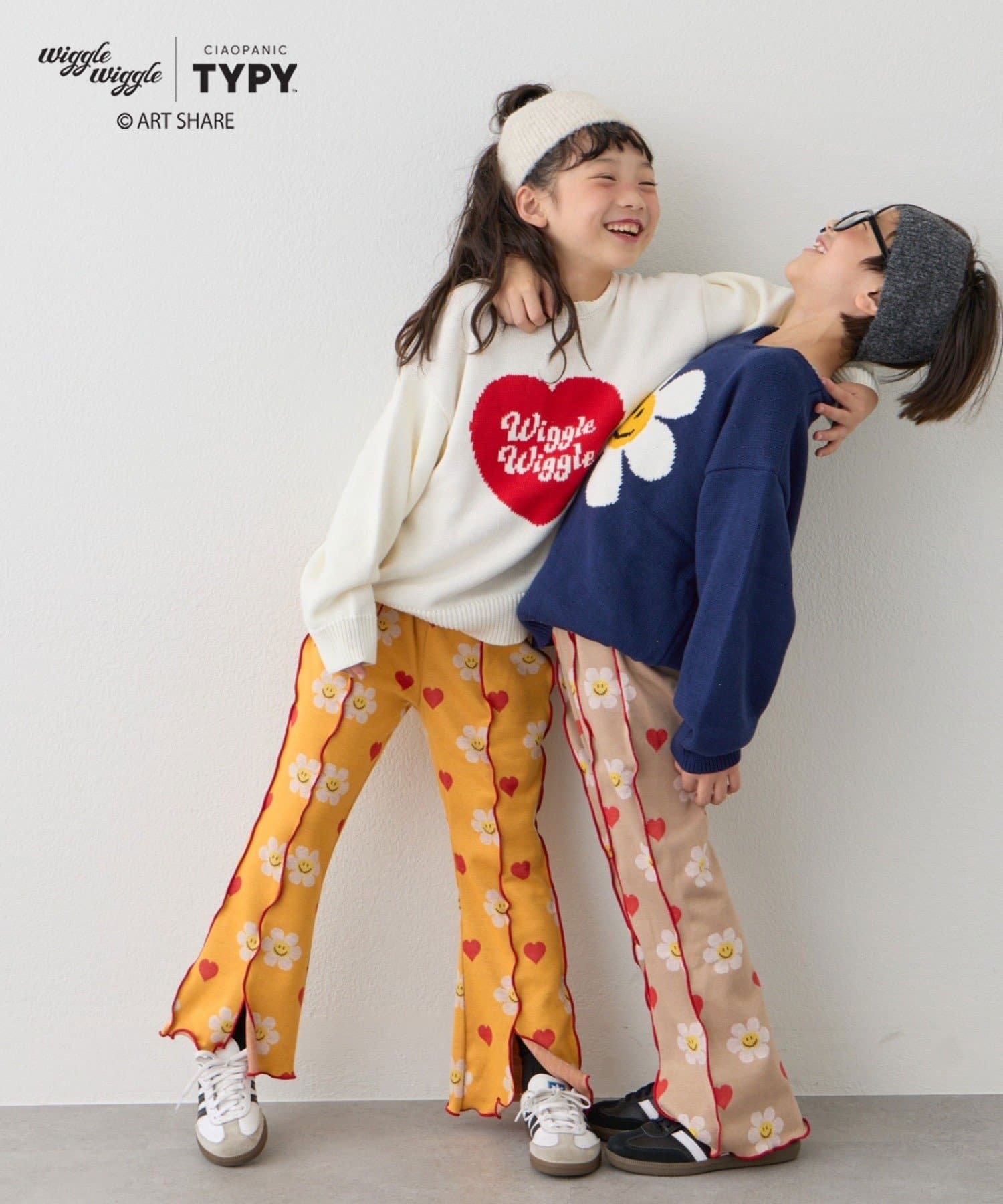 CIAOPANIC TYPY(チャオパニックティピー) 【KIDS】【wigglewiggle】ユニセックス配色メロウジャガード微フレアパンツ