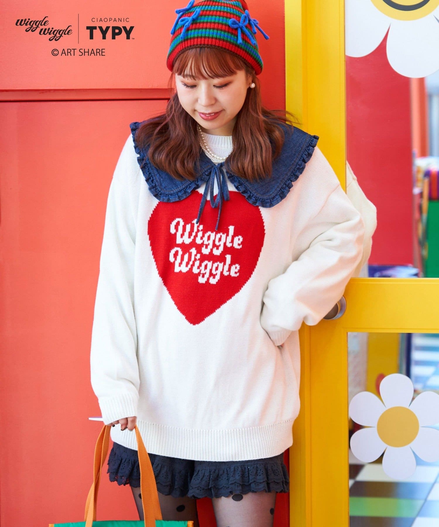 CIAOPANIC TYPY(チャオパニックティピー) 【wigglewiggle】柄ジャガードニット