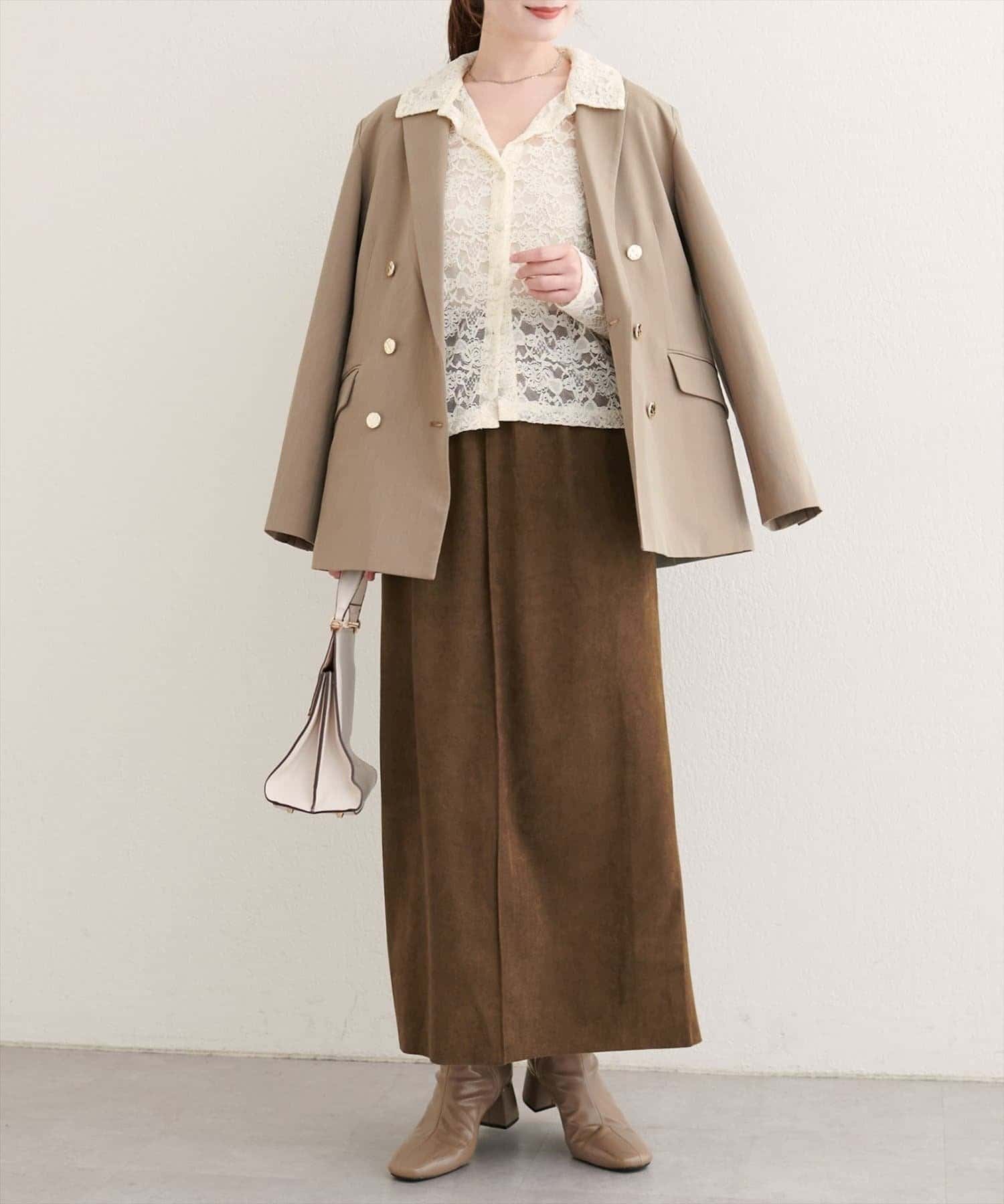 NICE CLAUP / OLIVE des OLIVE OUTLET(ナイスクラップ  / オリーブ デ オリーブ アウトレット) 【natural couture】マルチウェイカットスウェードスカート