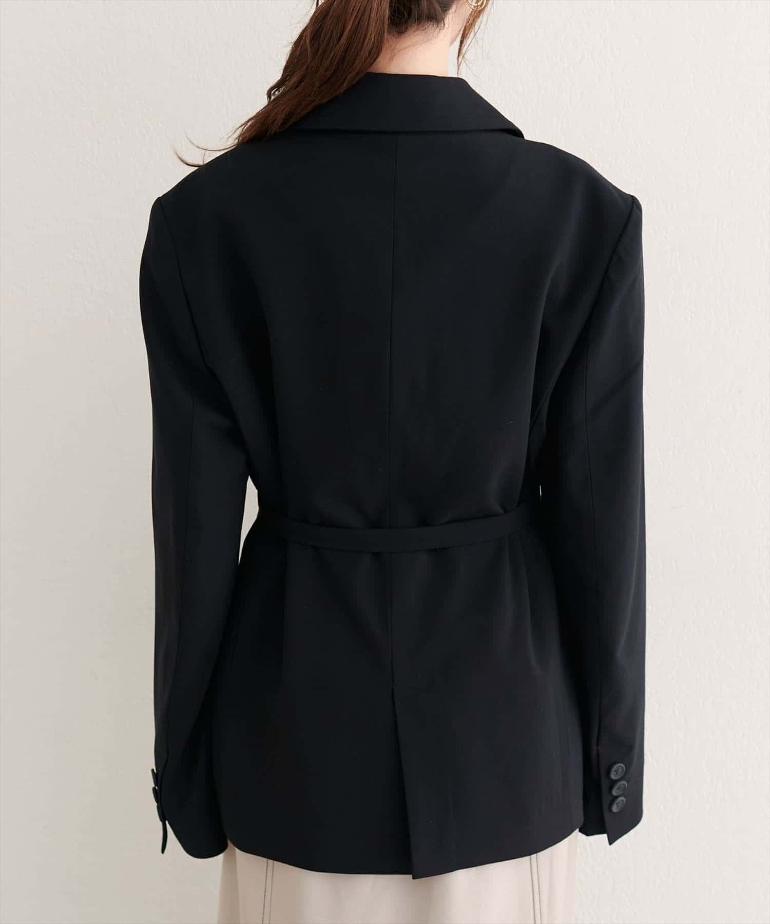 NICE CLAUP / OLIVE des OLIVE OUTLET(ナイスクラップ  / オリーブ デ オリーブ アウトレット) 【natural couture】ベルト付きロングテーラージャケット