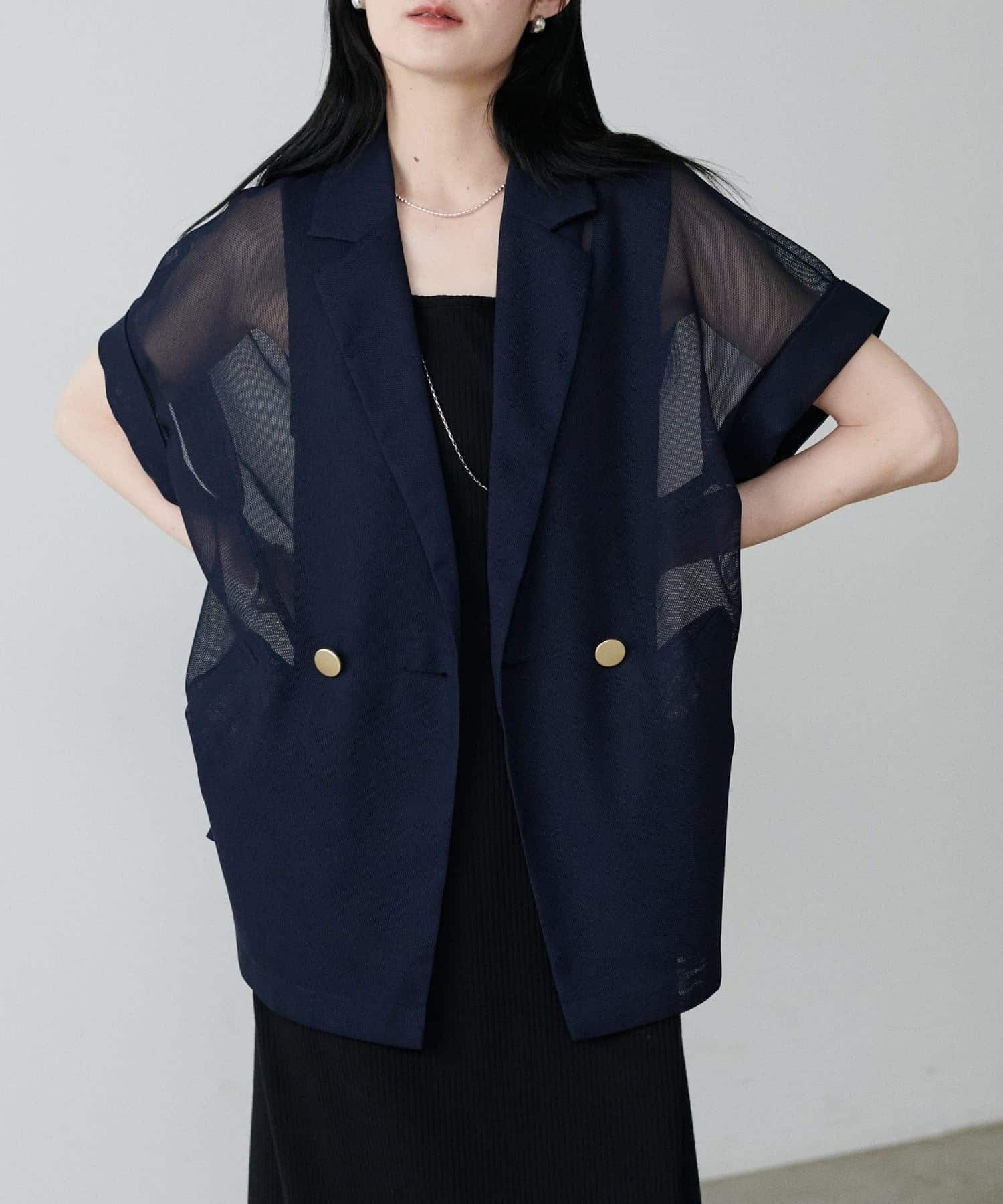 NICE CLAUP / OLIVE des OLIVE OUTLET(ナイスクラップ  / オリーブ デ オリーブ アウトレット) 【LARUTA】半袖メッシュジャケット