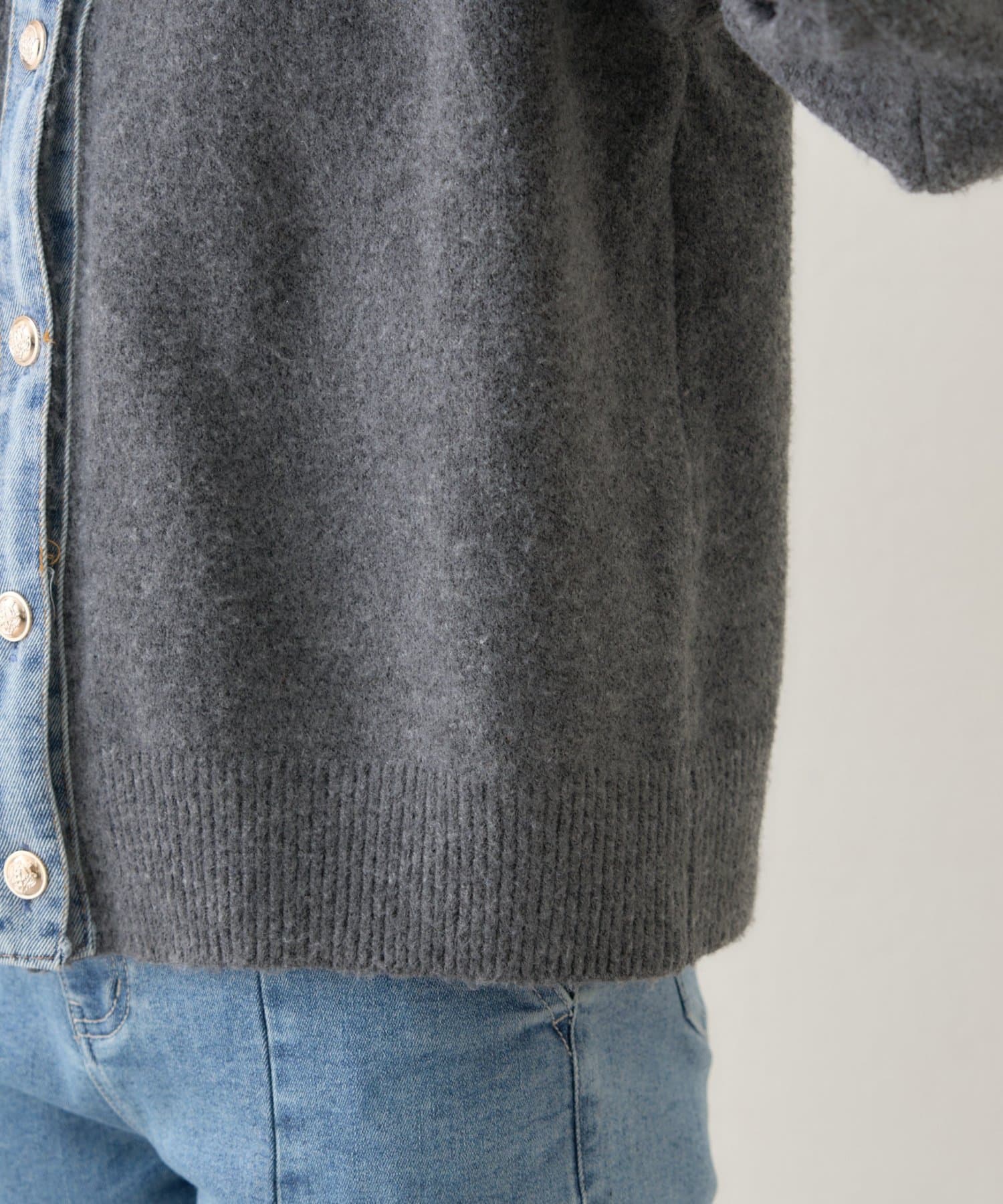 Remind me and forever(リマインドミーアンドフォーエバー) 【WEB限定】【nane】デニムドッキングカーディガン