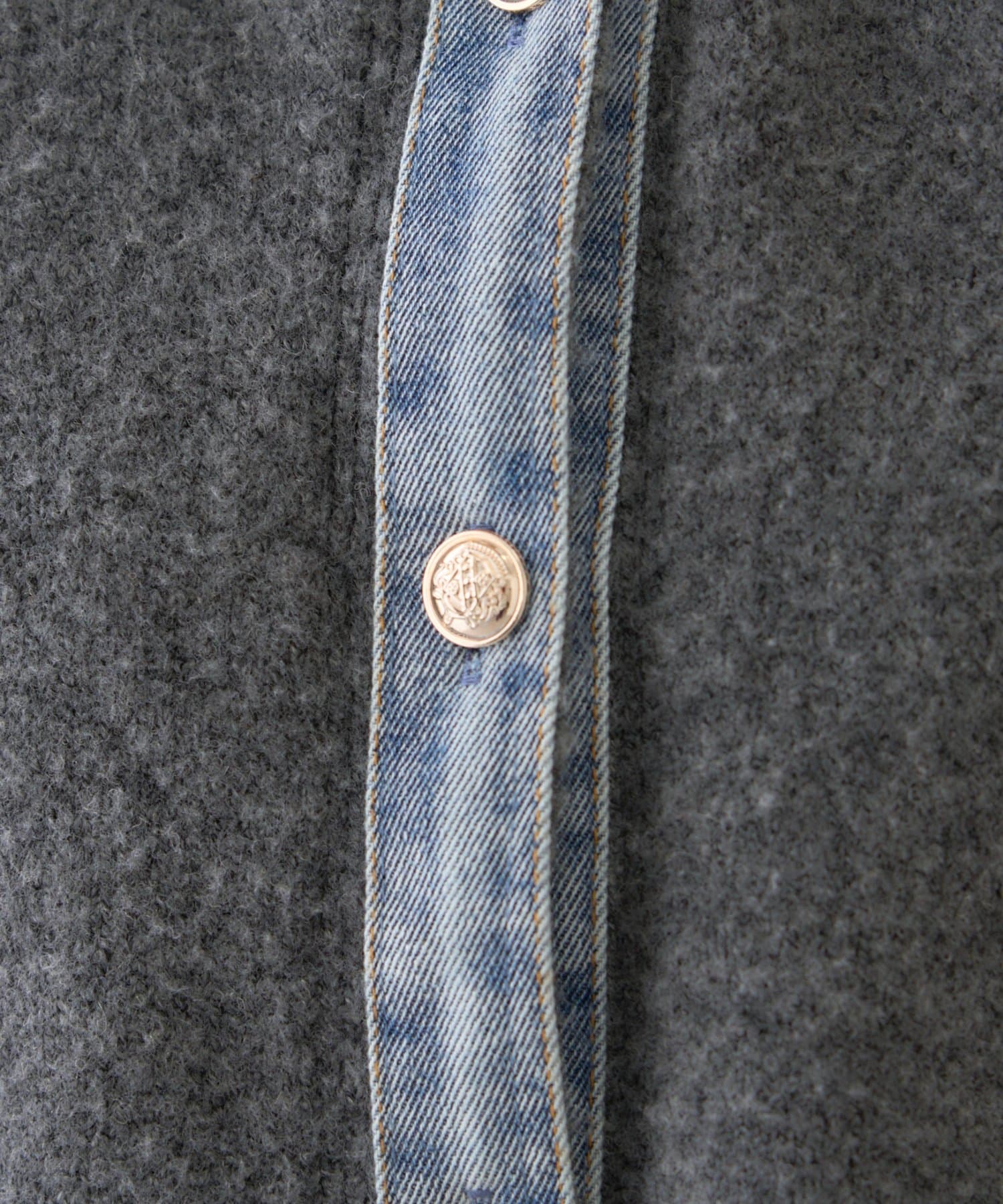 Remind me and forever(リマインドミーアンドフォーエバー) 【WEB限定】【nane】デニムドッキングカーディガン