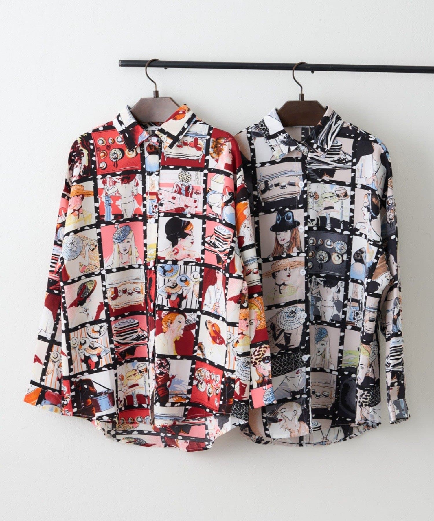 Remind me and forever(リマインドミーアンドフォーエバー) 【WEB限定】【NAO】アート柄ブラウス