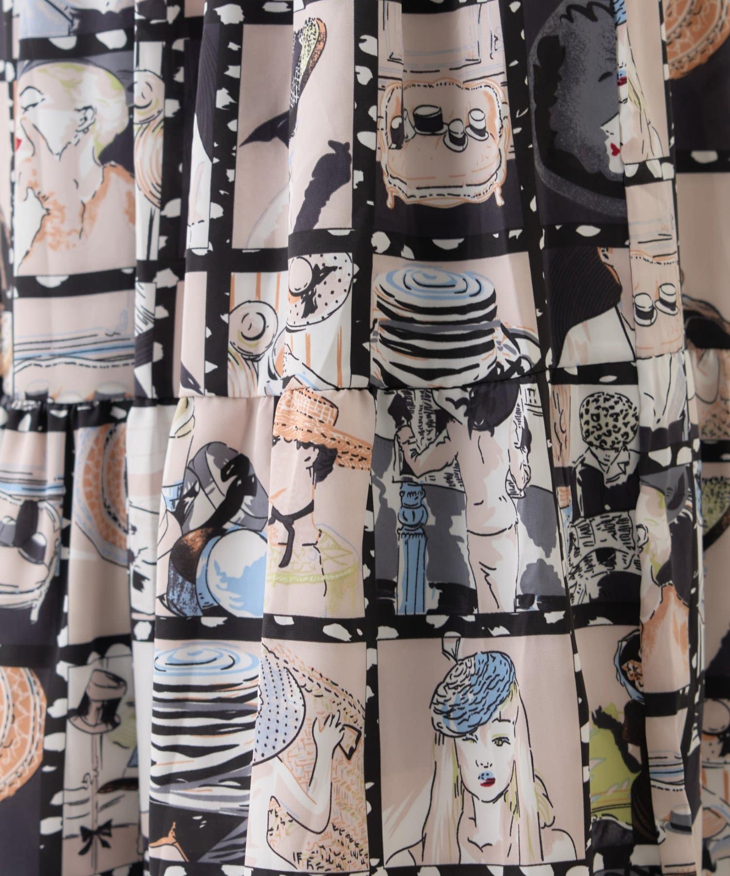 Remind me and forever(リマインドミーアンドフォーエバー) 【WEB限定】【NAO】アート柄フレアースカート