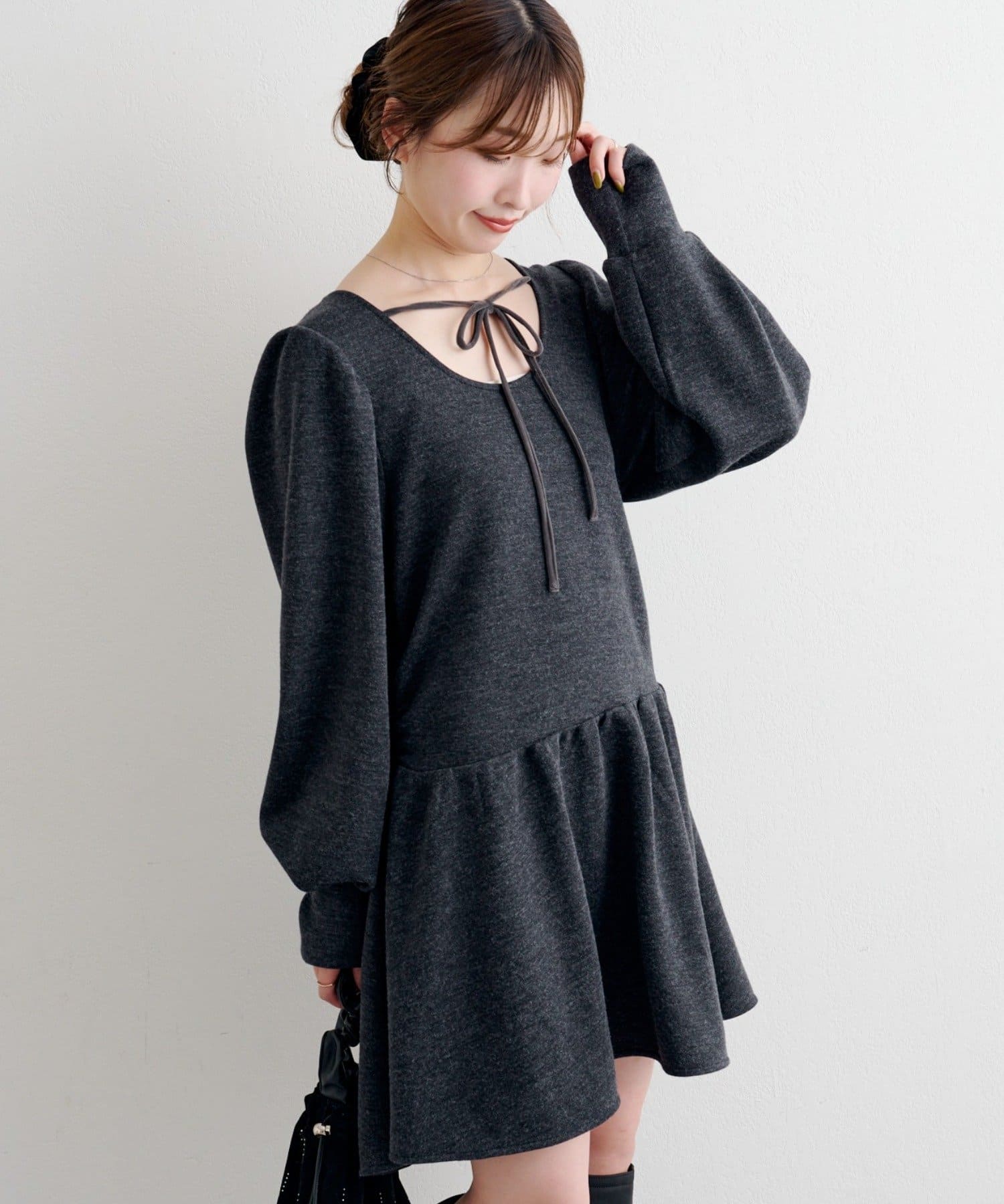 Kastane(カスタネ) B ニットライクスウェットワンピース